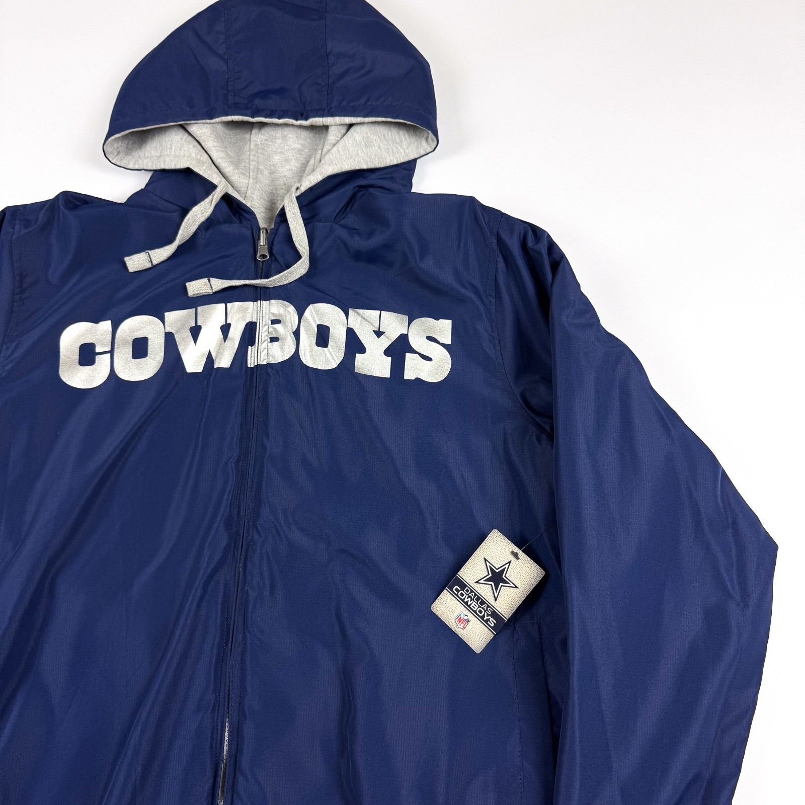 NFL New Dallas Cowboys Windbreaker XL Blue Gray NFL Reversible Size US XL / EU 56 / 4 - 6 Thumbnail