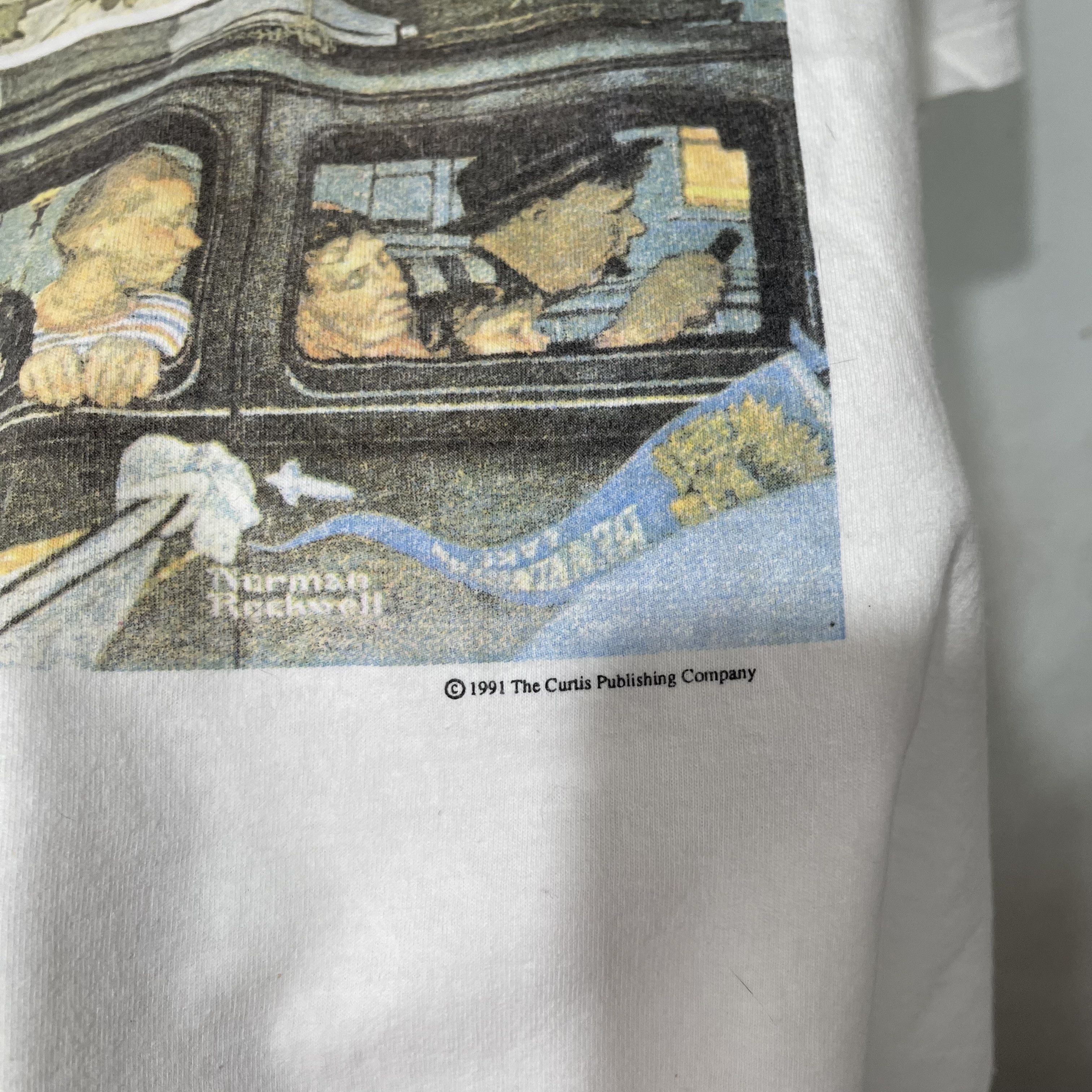 Vintage Vintage 1991 The Saturday Evening Norman Rockwell Shirt Size US XL / EU 56 / 4 - 3 Thumbnail