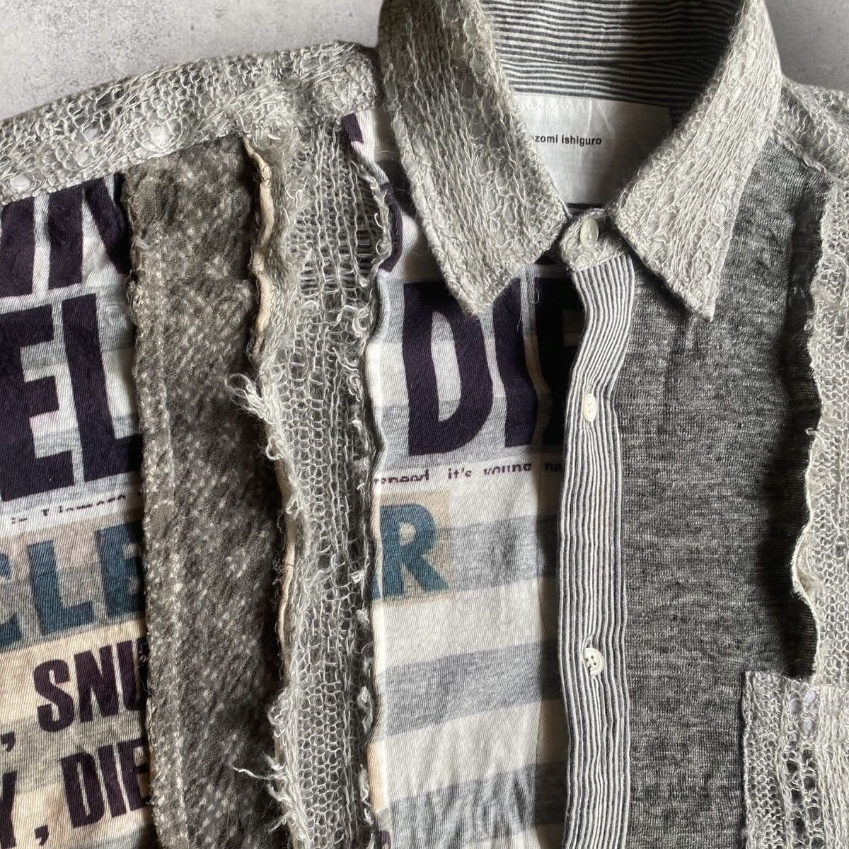 Nozomi Ishiguro × Seditionaries Cut And Sew 8 Part Mohair Oversize Shirt Size US L / EU 52-54 / 3 - 2 Thumbnail