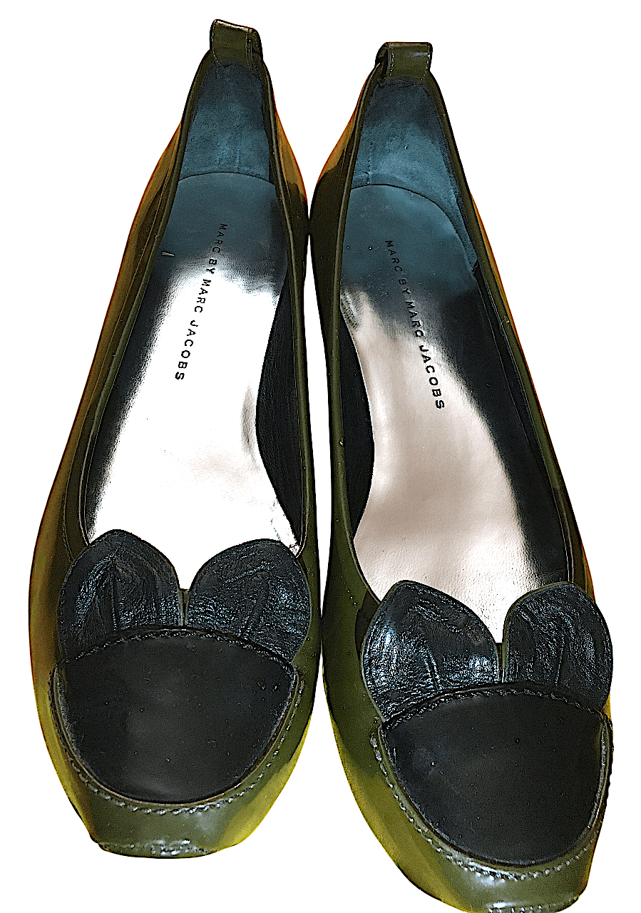Marc Jacobs Marc Jacobs Mouse Collection Wedge Flats Patent Leather Gray Size US 6.5 / IT 36.5 - 4 Thumbnail