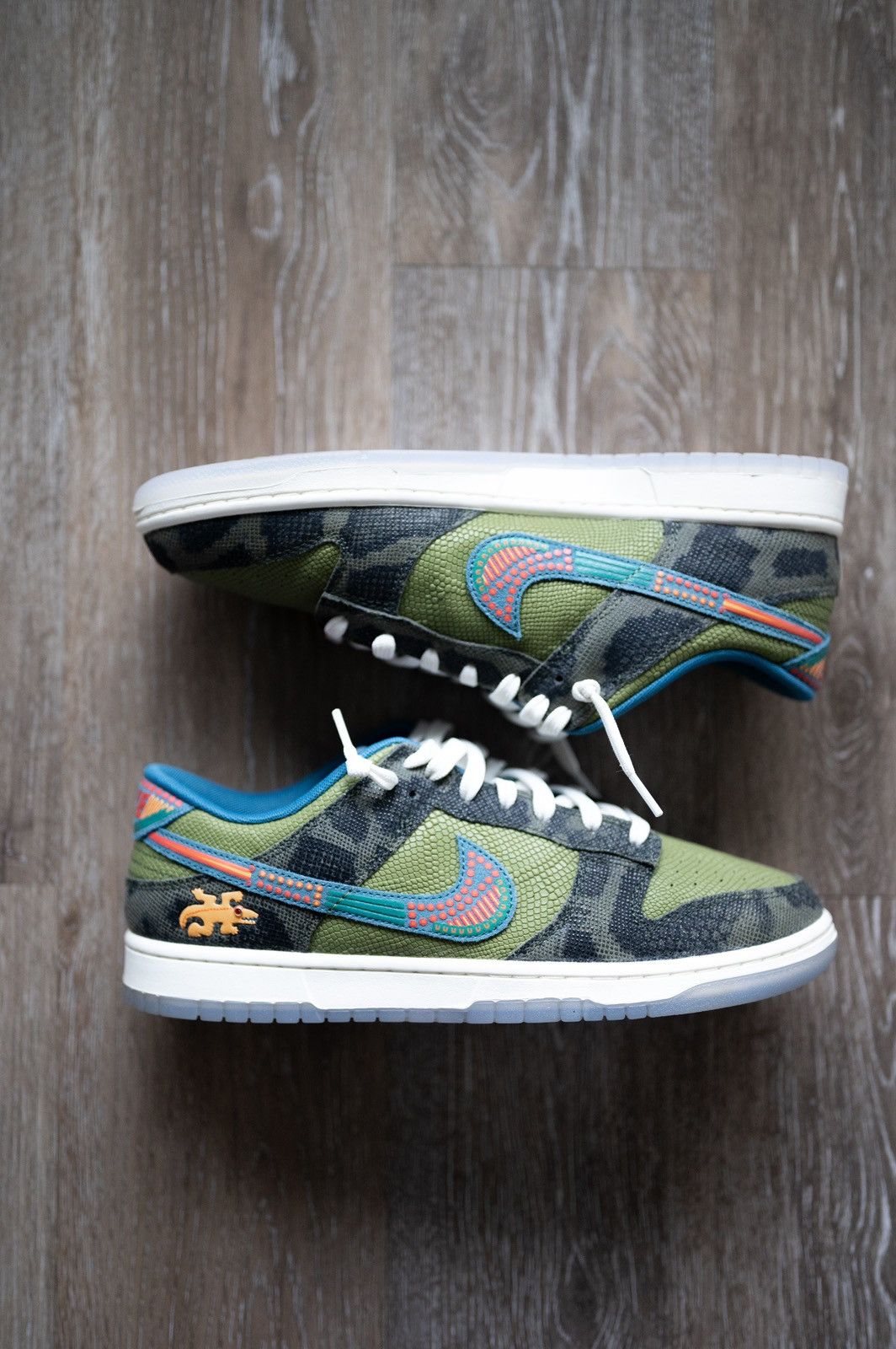 image of Nike Dunk Low Siempre Familia Multi Camo Shoes, Men's (Size 11.5)