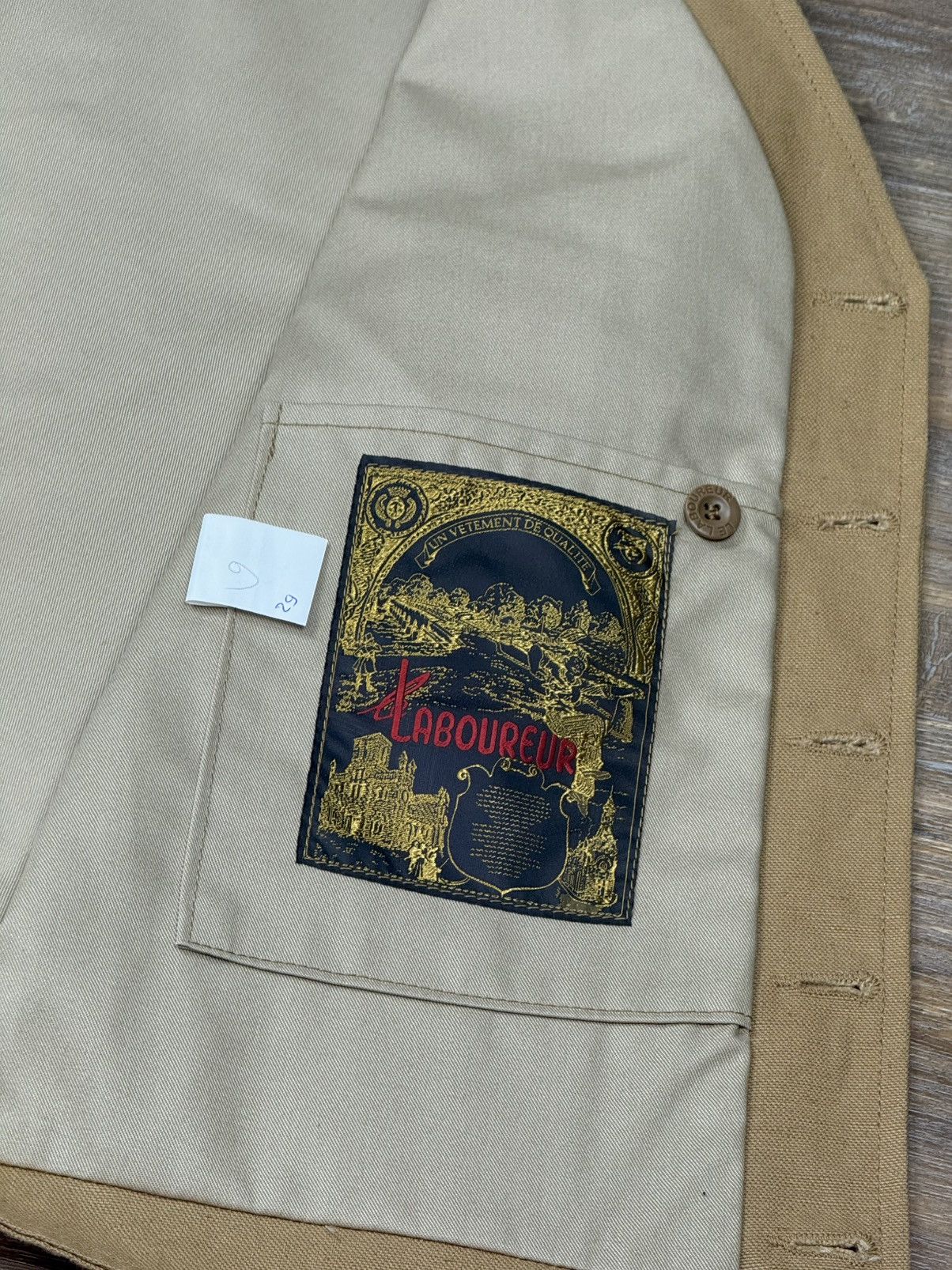 Le Laboureur × Vintage Vintage Le Laboureur Cotton Linen Button Up Work Belted Vest Size US L / EU 52-54 / 3 - 14 Thumbnail