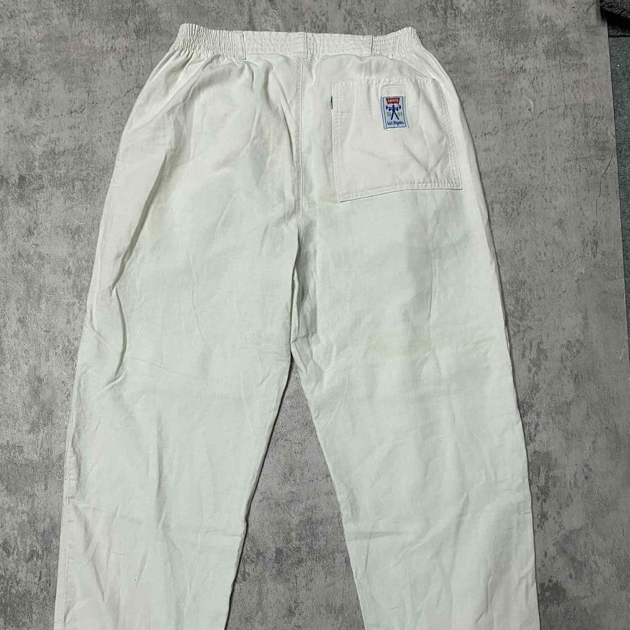 Other Cream and white vintage 90s baggy cargo pants cargo Size 32" / US 10 / IT 46 - 5 Thumbnail