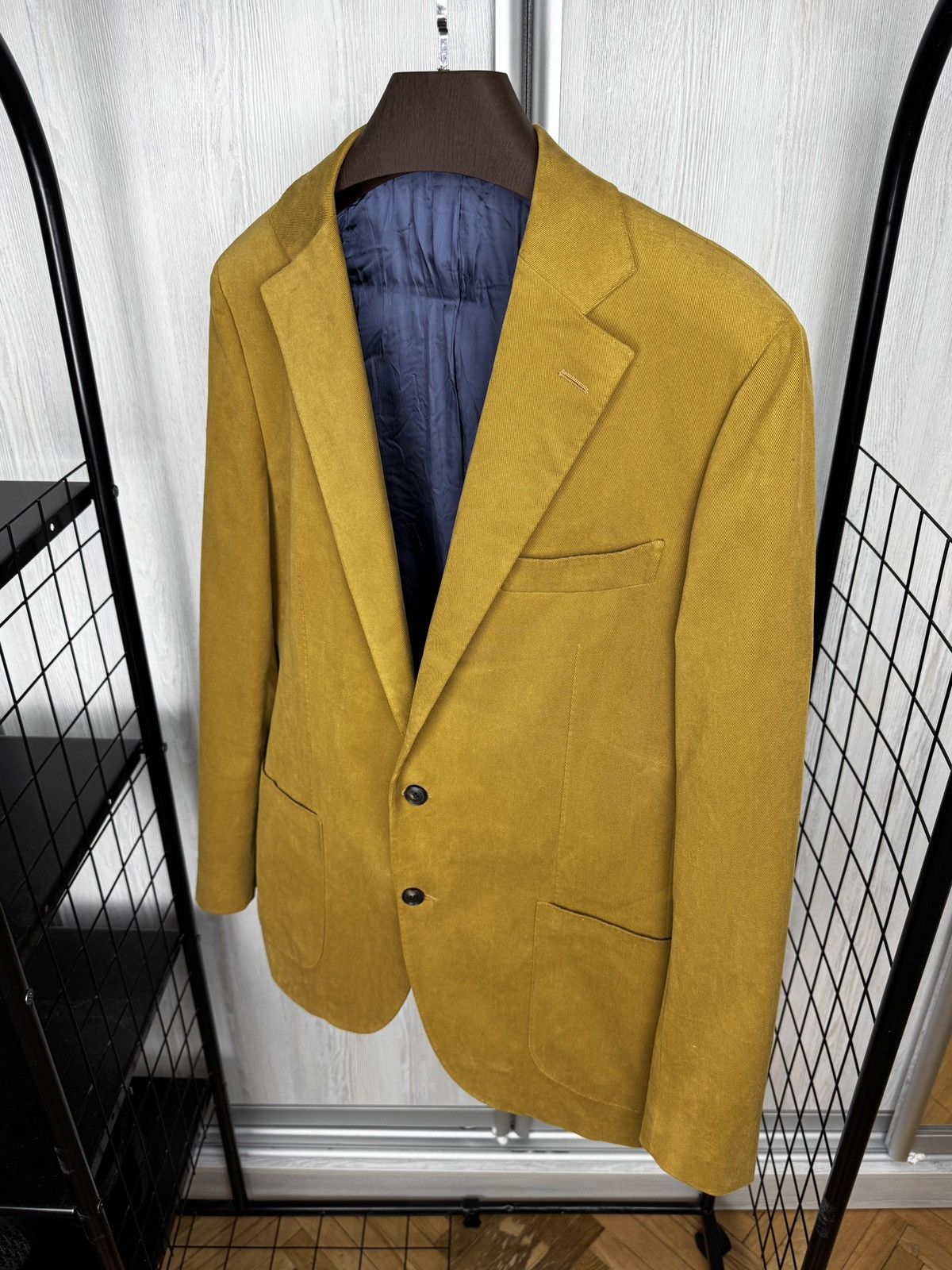 Suitsupply Suitsupply Caccioppoli Cotton Mustard lined blazer size 44 Size 44L - 5 Thumbnail