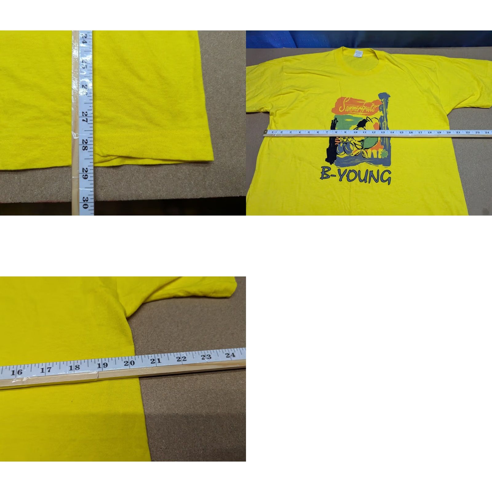 Vintage Screen Stars Vintage Single Stitch T-Shirt Size L Yellow Mens Short Sleeve Cotton Canvas 90s Fruits B-Young Size US L / EU 52-54 / 3 - 9 Thumbnail