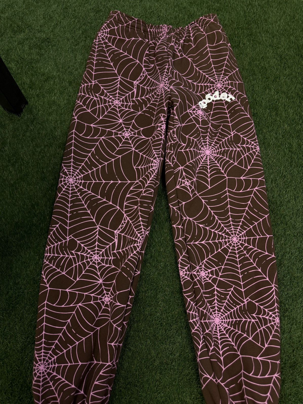 Sp5der Sp5der Worldwide Brown Pink AOP WEB Sweatpants M (NEW) Size US 32 / EU 48 - 6 Thumbnail