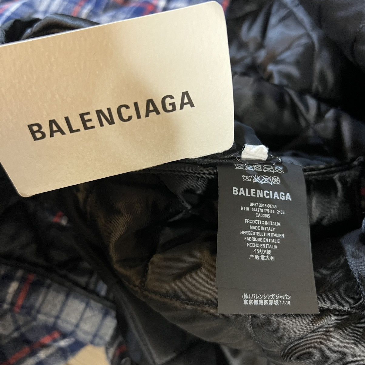Balenciaga Balenciaga Twinset Plaid Leather Jacket FW18 (NO VEST) Size US L / EU 52-54 / 3 - 9 Thumbnail