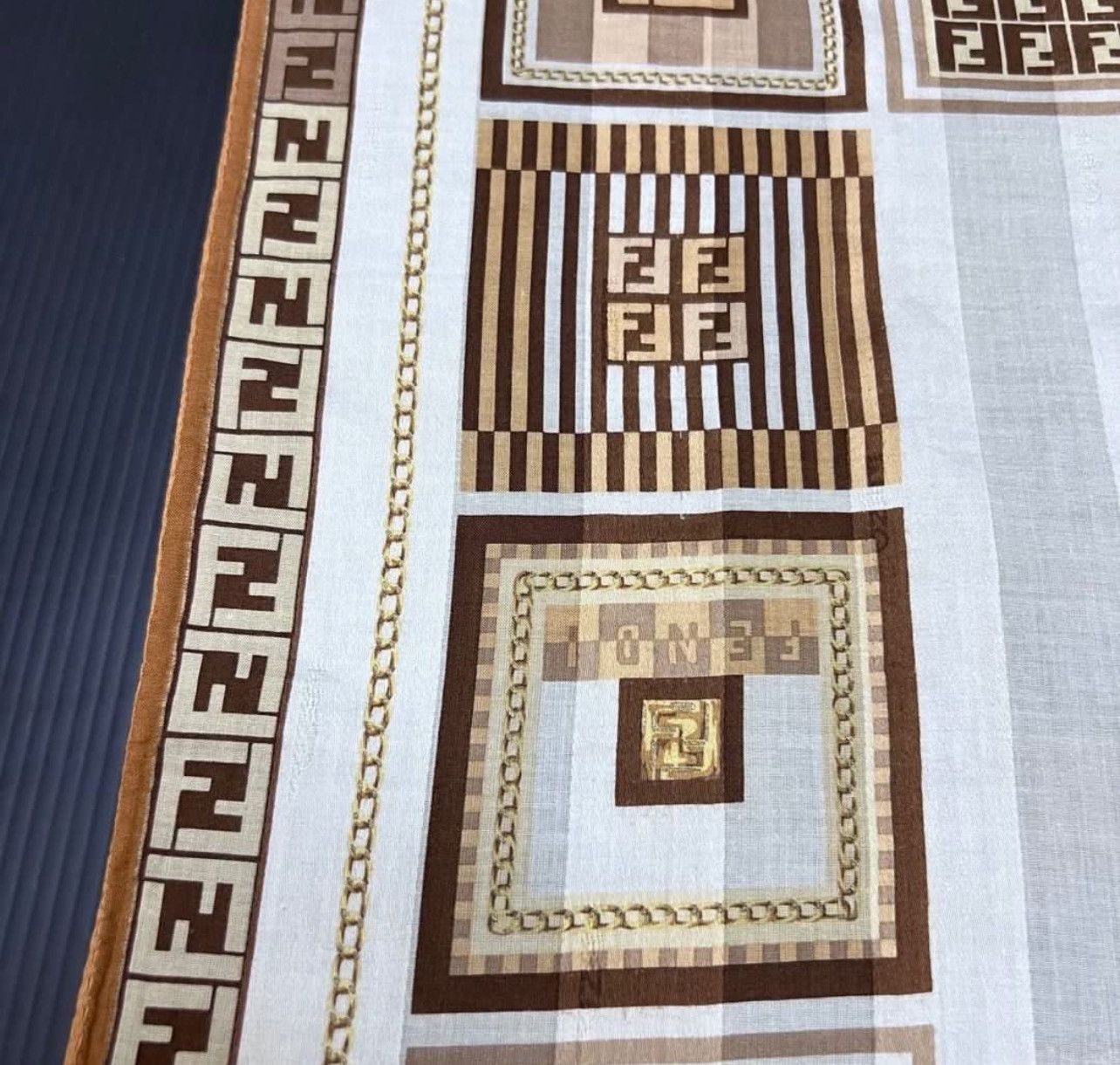 Vintage Vintage Fendi Mini Scarf Cotton Monogram G dragon Size ONE SIZE - 7 Thumbnail