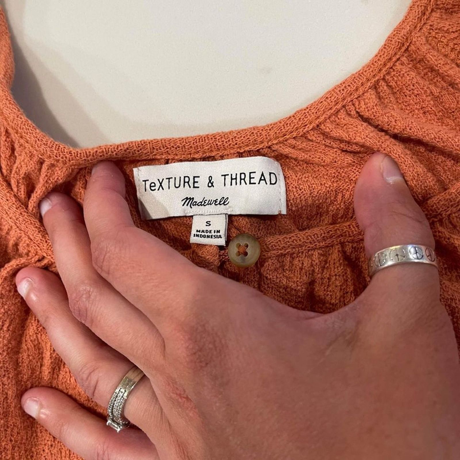 Madewell Madewell Texture Thread Tiered Sleeve Top Women's Small Boho Size S / US 4 / IT 40 - 4 Thumbnail