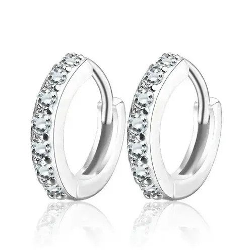 Other 925 Sterling Silver Plated Small Hoop Earrings for Women Men Size ONE SIZE - 5 Thumbnail