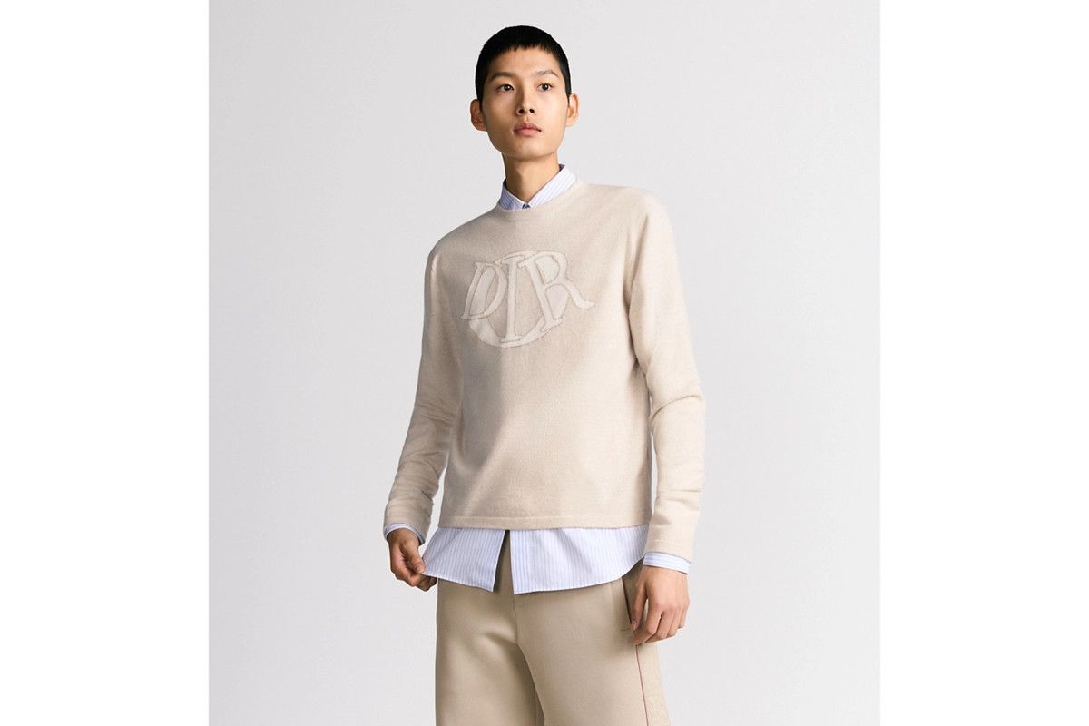 Dior o1bcso1str0326 Charm Sweater in Beige Size US L / EU 52-54 / 3 - 3 Thumbnail