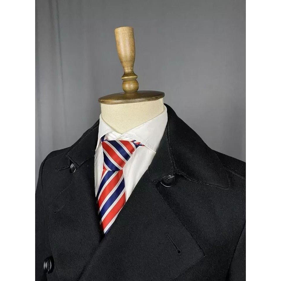 Ermenegildo Zegna MINT! Zegna Men's Black Wool Double Breasted Pea Coat Size S Size US S / EU 44-46 / 1 - 6 Thumbnail