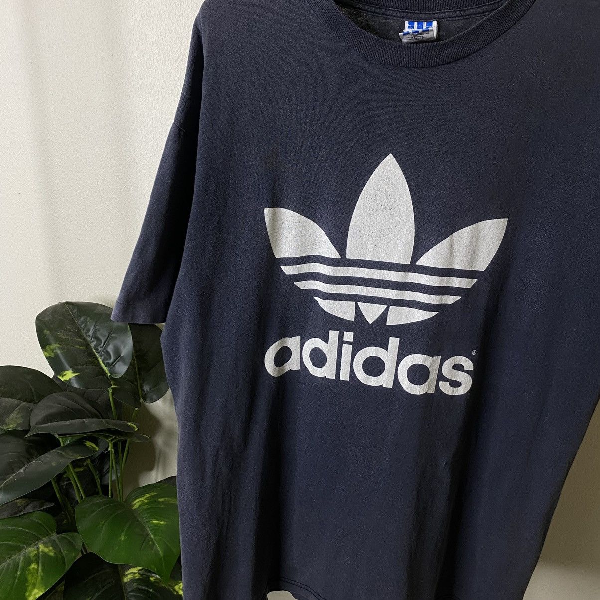 Adidas Vintage 90s Adidas Double Sided Graphic Sunfaded Tee Size US XL / EU 56 / 4 - 3 Thumbnail