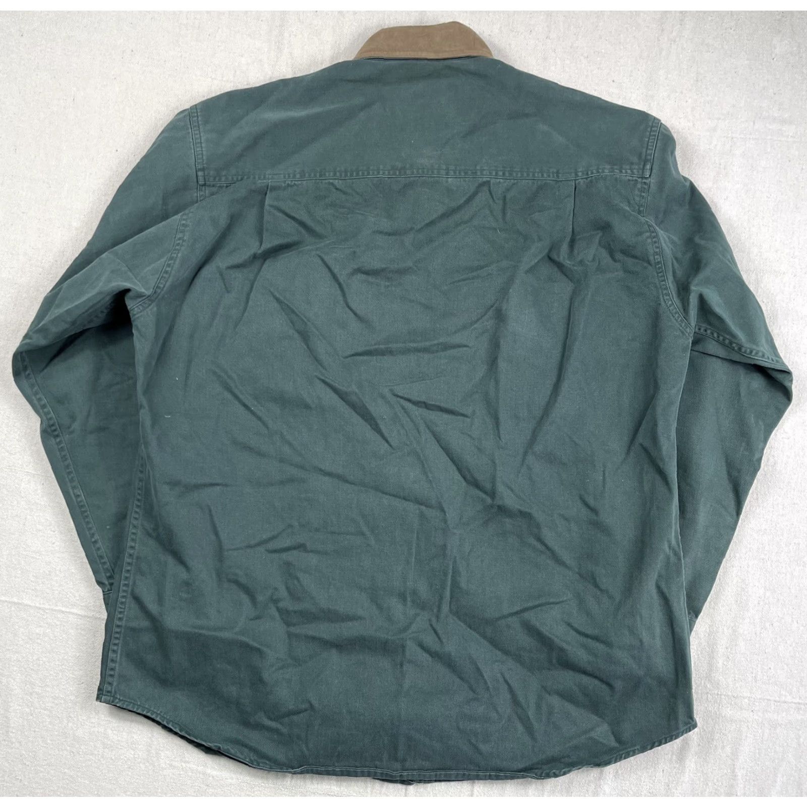 Vintage VINTAGE Woolrich Heavy Duty Button-Up Shirt Jacket Mens L Green Canvas Size US L / EU 52-54 / 3 - 2 Thumbnail