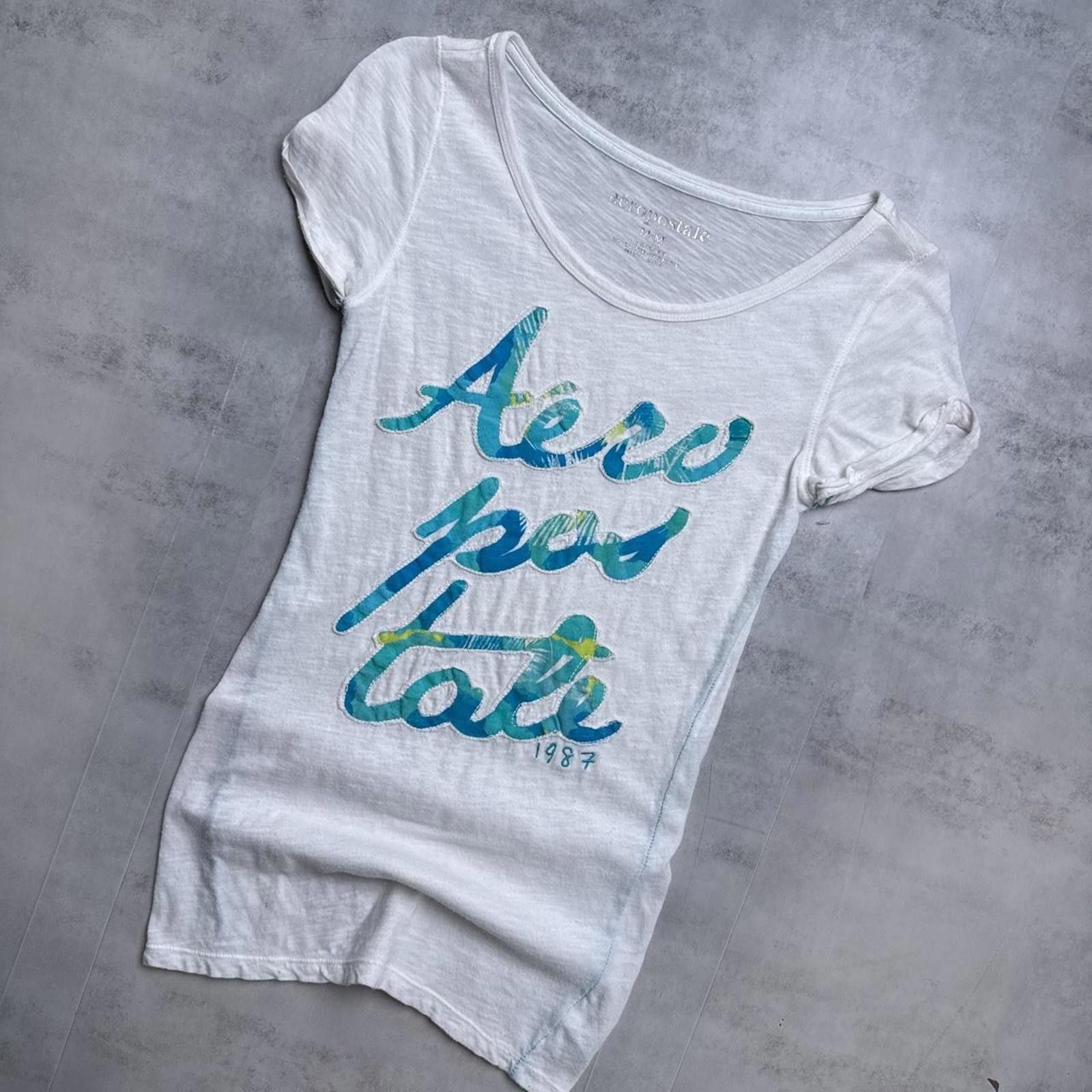 Aeropostale Y2K Aeropostale 00s Grunge White Shirt Size M / US 6-8 / IT 42-44 - 6 Thumbnail