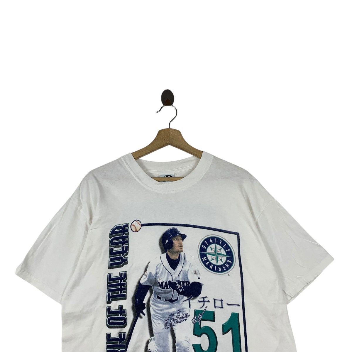 MLB Vintage 2001 MLB MARINERS SEATTLE Ichiro Suzuki Tee Shirt Size US L / EU 52-54 / 3 - 2 Thumbnail
