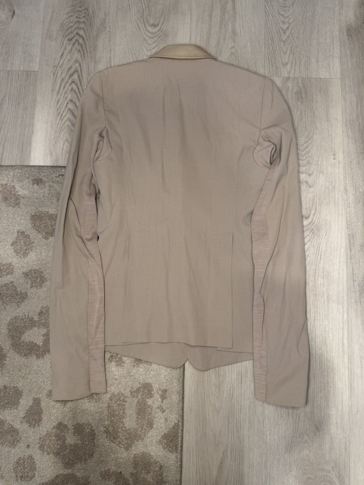 Rick Owens s/s 2004 leather collar wool/silk blazer!! Size US S / EU 44-46 / 1 - 5 Thumbnail