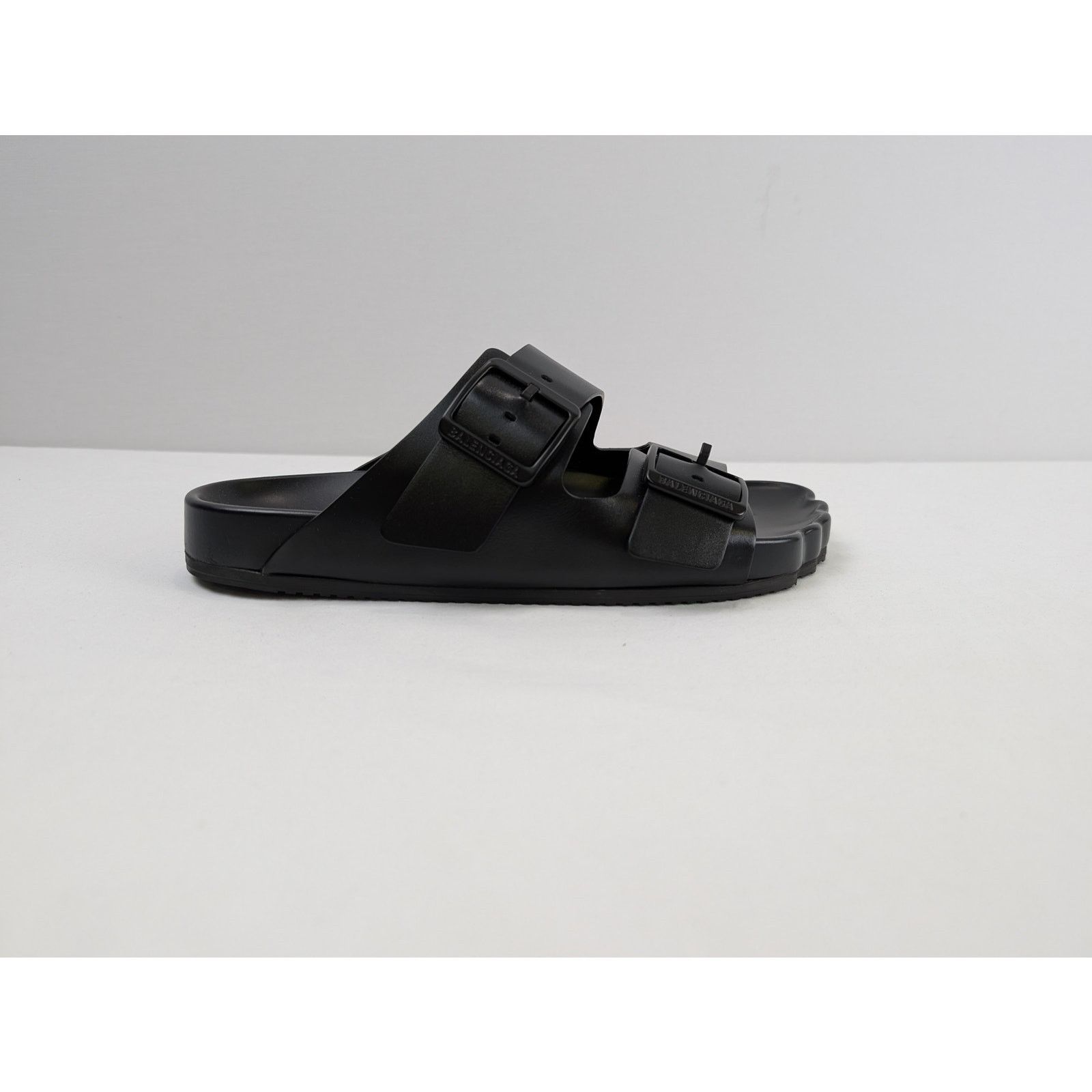 Balenciaga o1rshd1 Matt Calfskin Sunday Sandal Slippers in Black Size US 9 / EU 42 - 4 Thumbnail