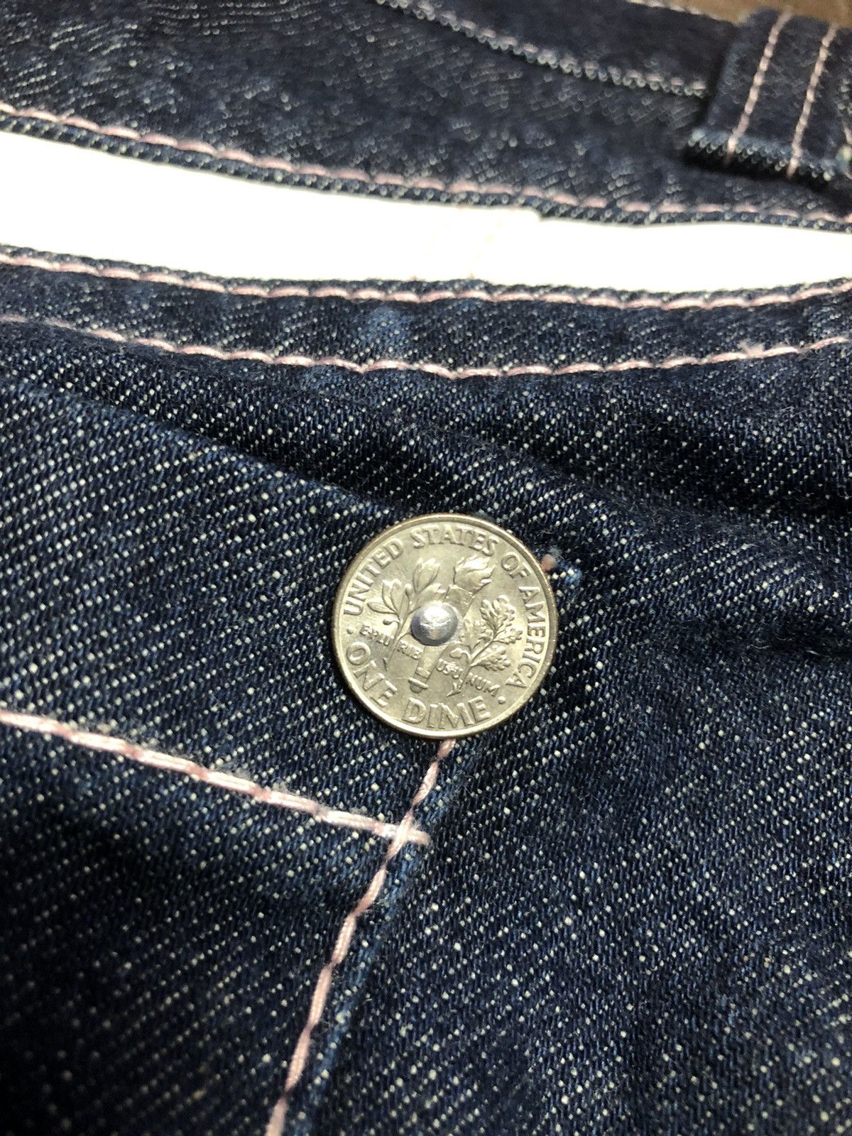Designer × Japanese Brand × Vintage Vintage Chopper Tooth Denim Jeans Rare Design Unisex Size US 30 / EU 46 - 9 Thumbnail