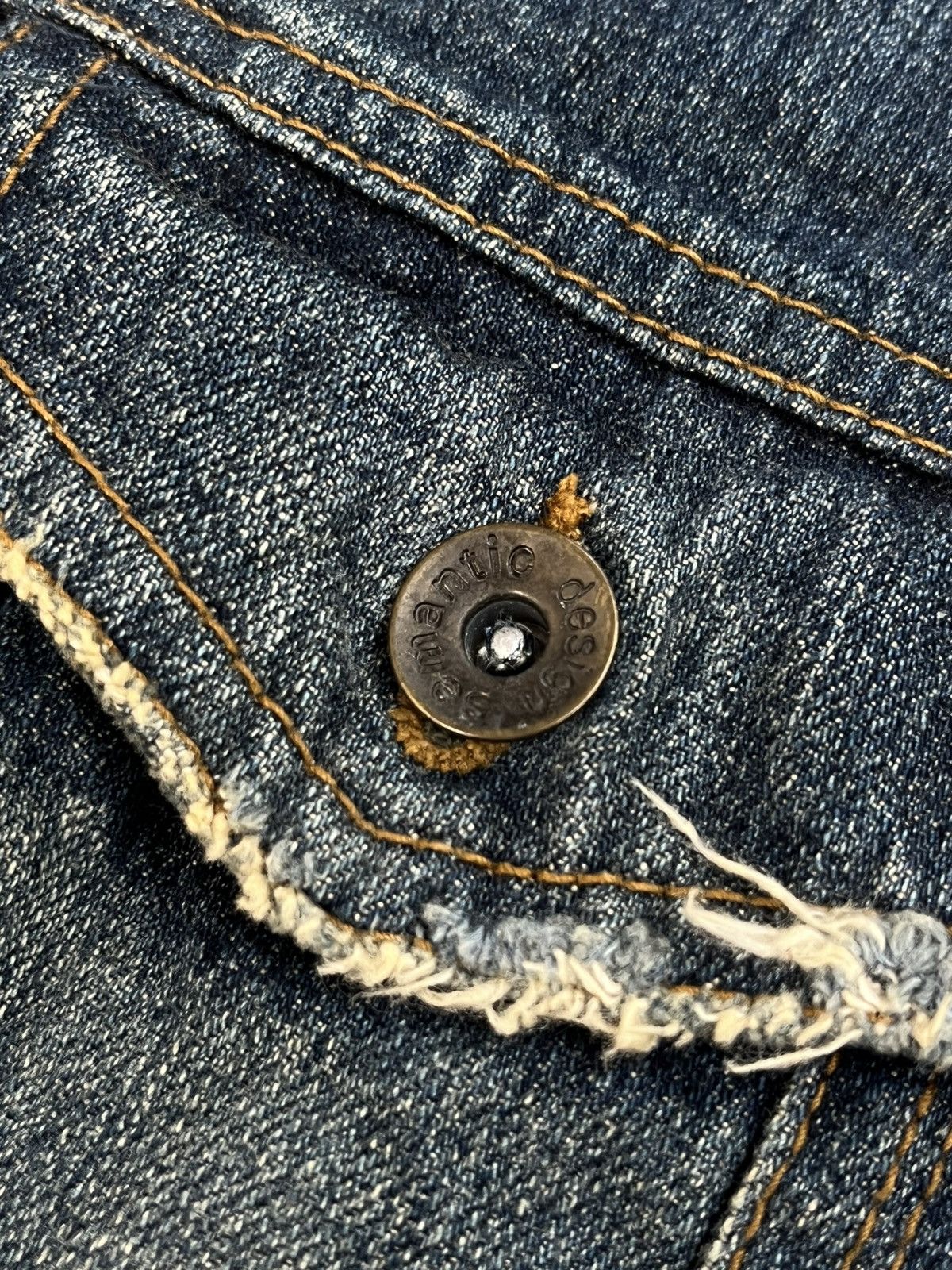 14th Addiction JAPANESE SEMANTIC DESIGN VEST DENIM DOUBLE LAYER ZIPP VKEI Size US L / EU 52-54 / 3 - 9 Thumbnail