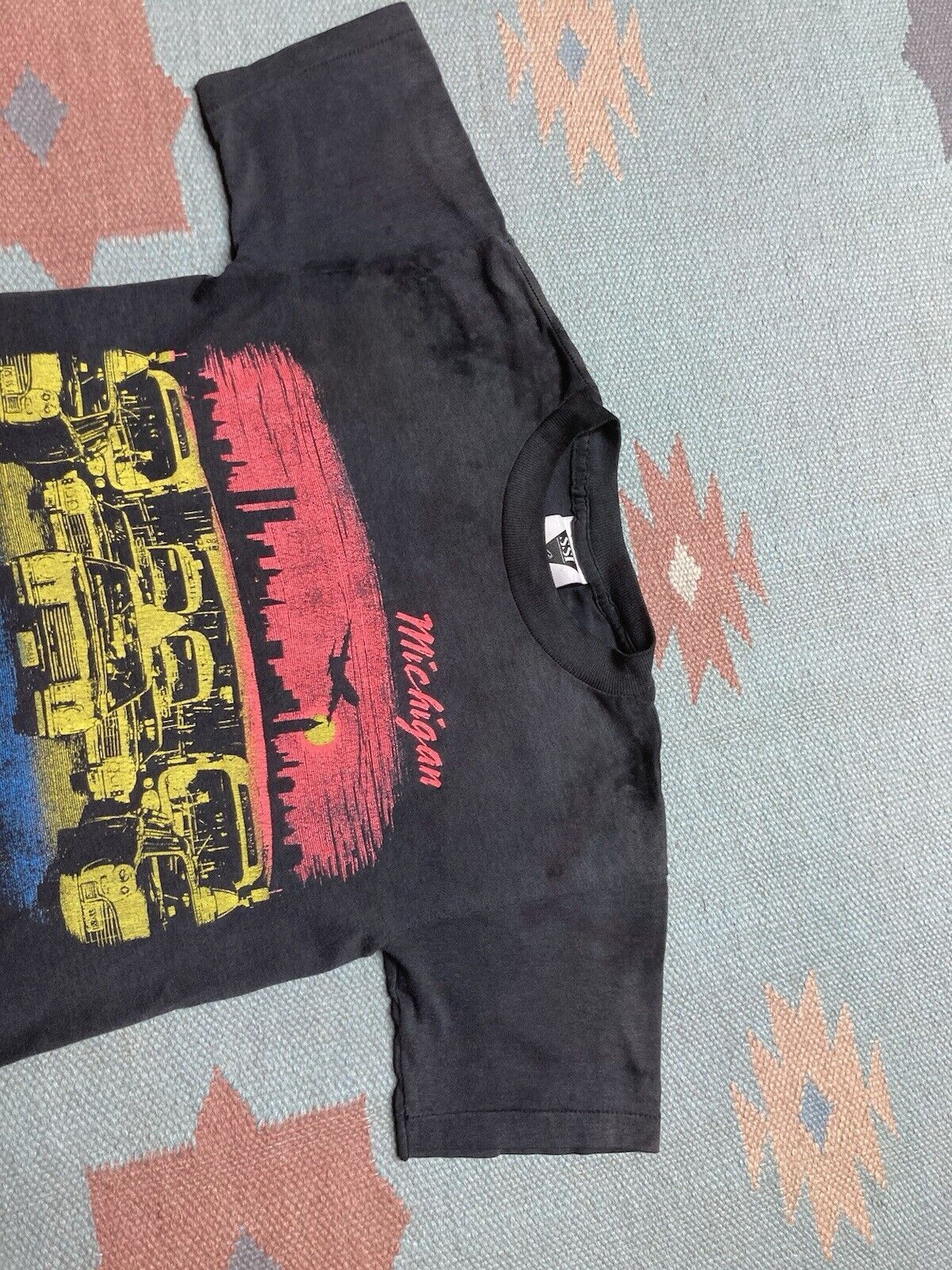 Vintage VTG 90s t shirt Michigan card sunset skyline yout M baby tee Size S / US 4 / IT 40 - 4 Thumbnail