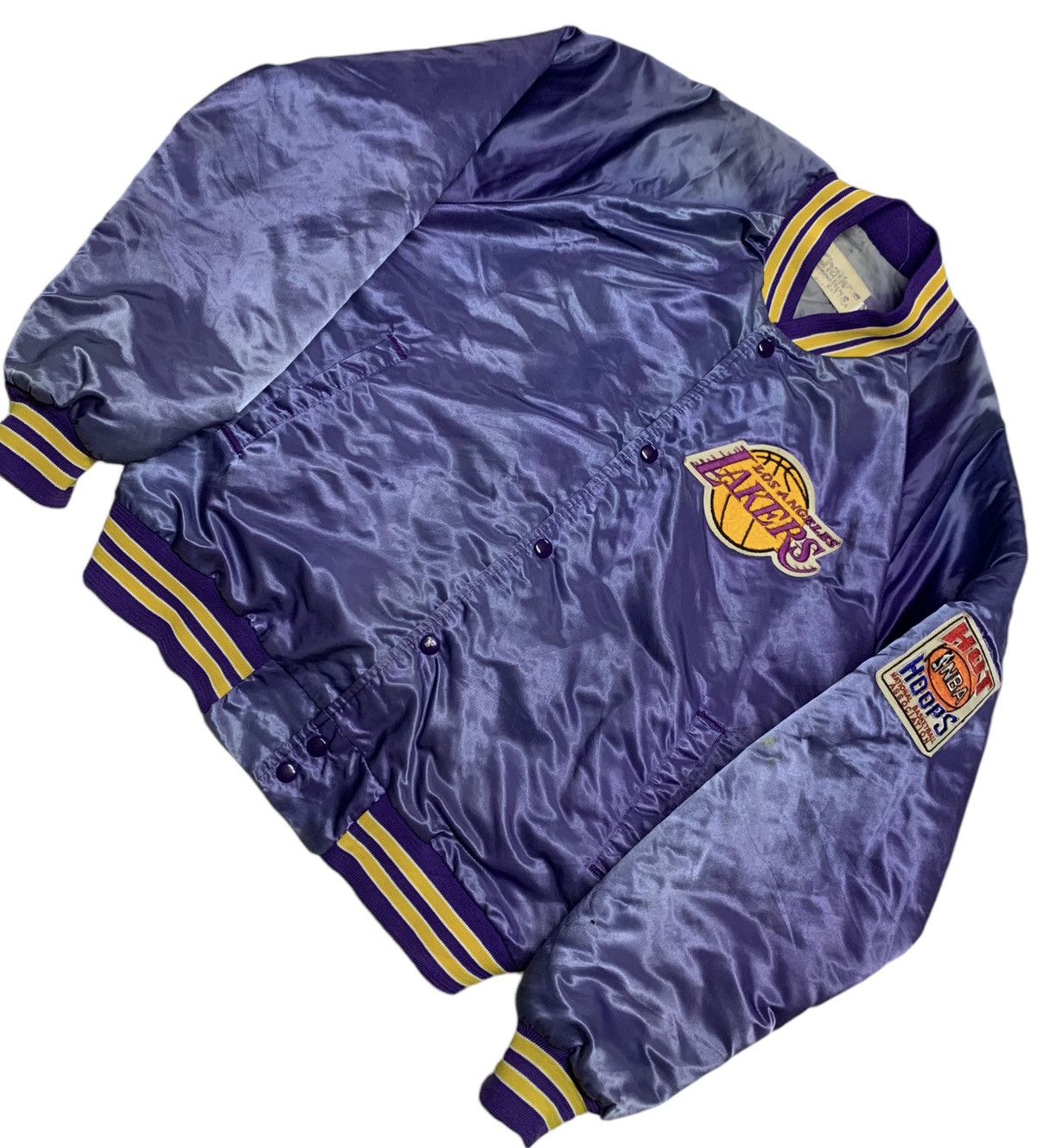 NBA Vintage Los Angeles lakers satin pocket chalk line Size US XL / EU 56 / 4 - 6 Thumbnail