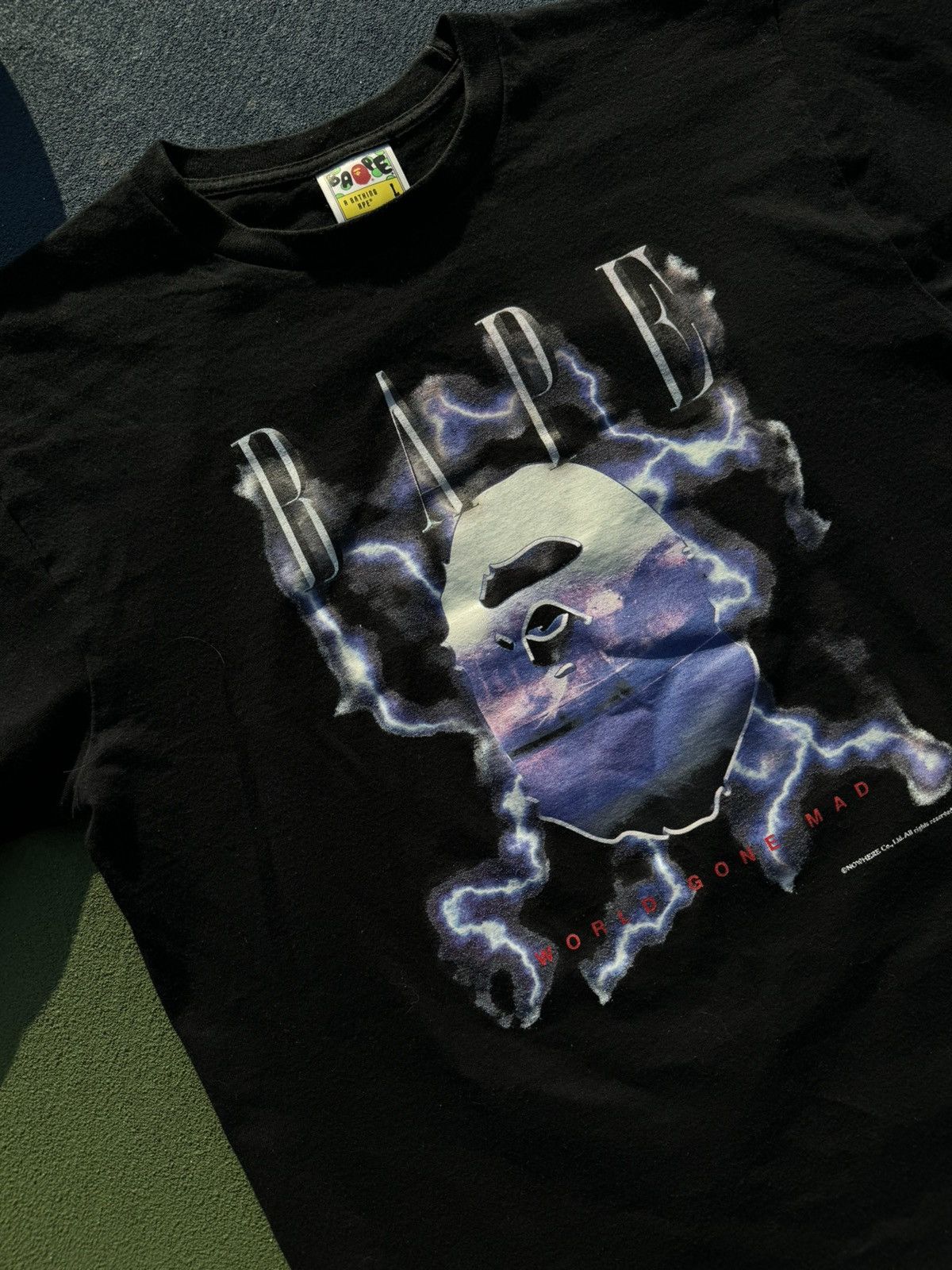 Bape Bape Lightning Tee Black Size US L / EU 52-54 / 3 - 2 Thumbnail
