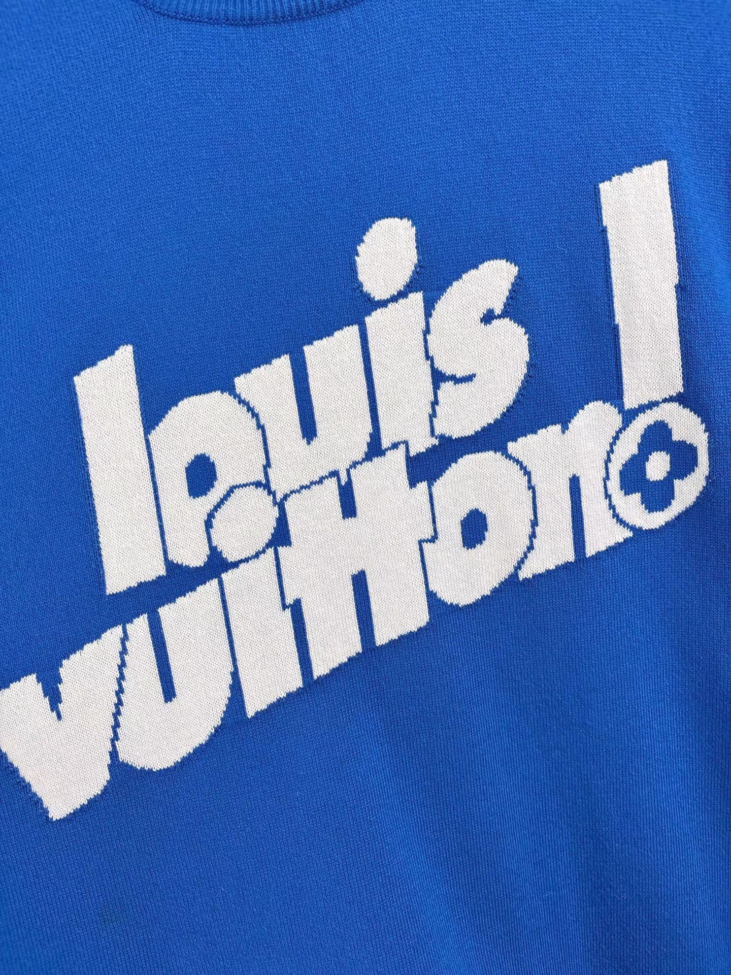 Louis Vuitton LOUIS VUITTON Blue Knit Capsule Short Sleeve K1 Size US XXL / EU 58 / 5 - 3 Thumbnail