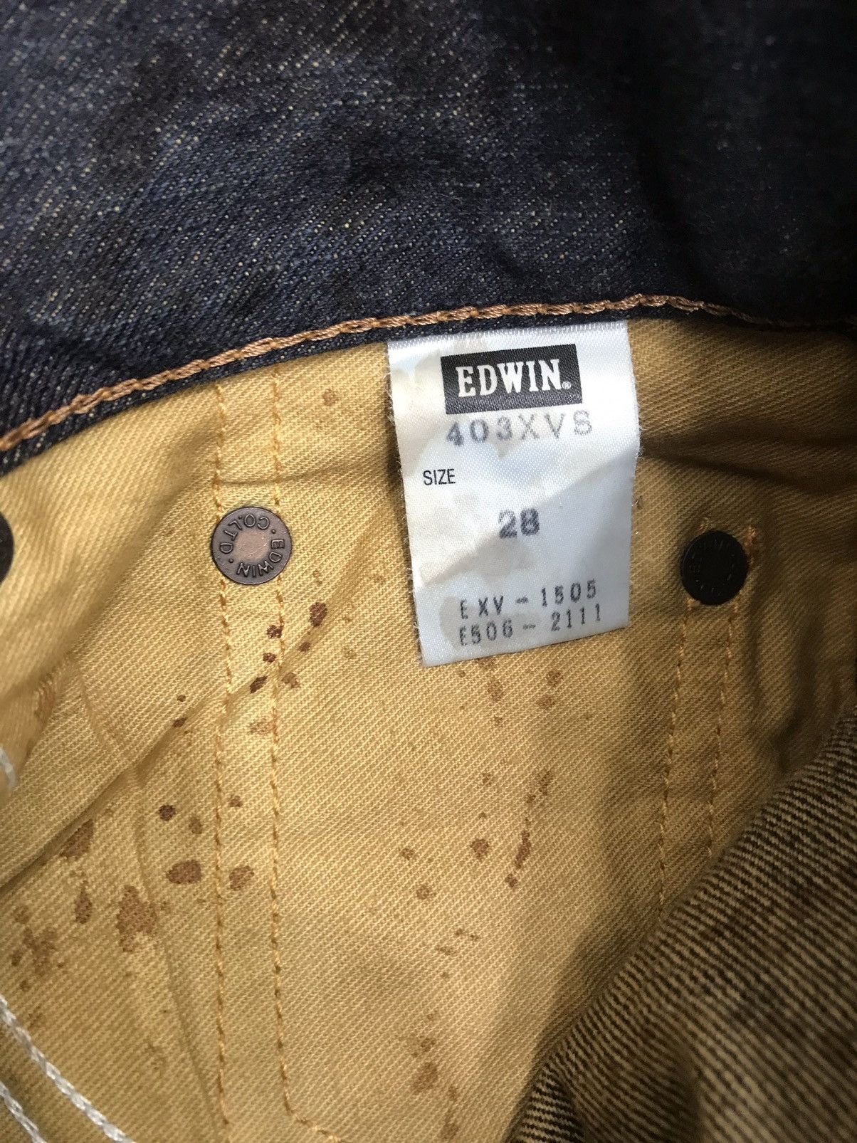 💥ARCHIVAL💥EDWIN RUSTY WASH INSANE FADES STYLE DENIM F380