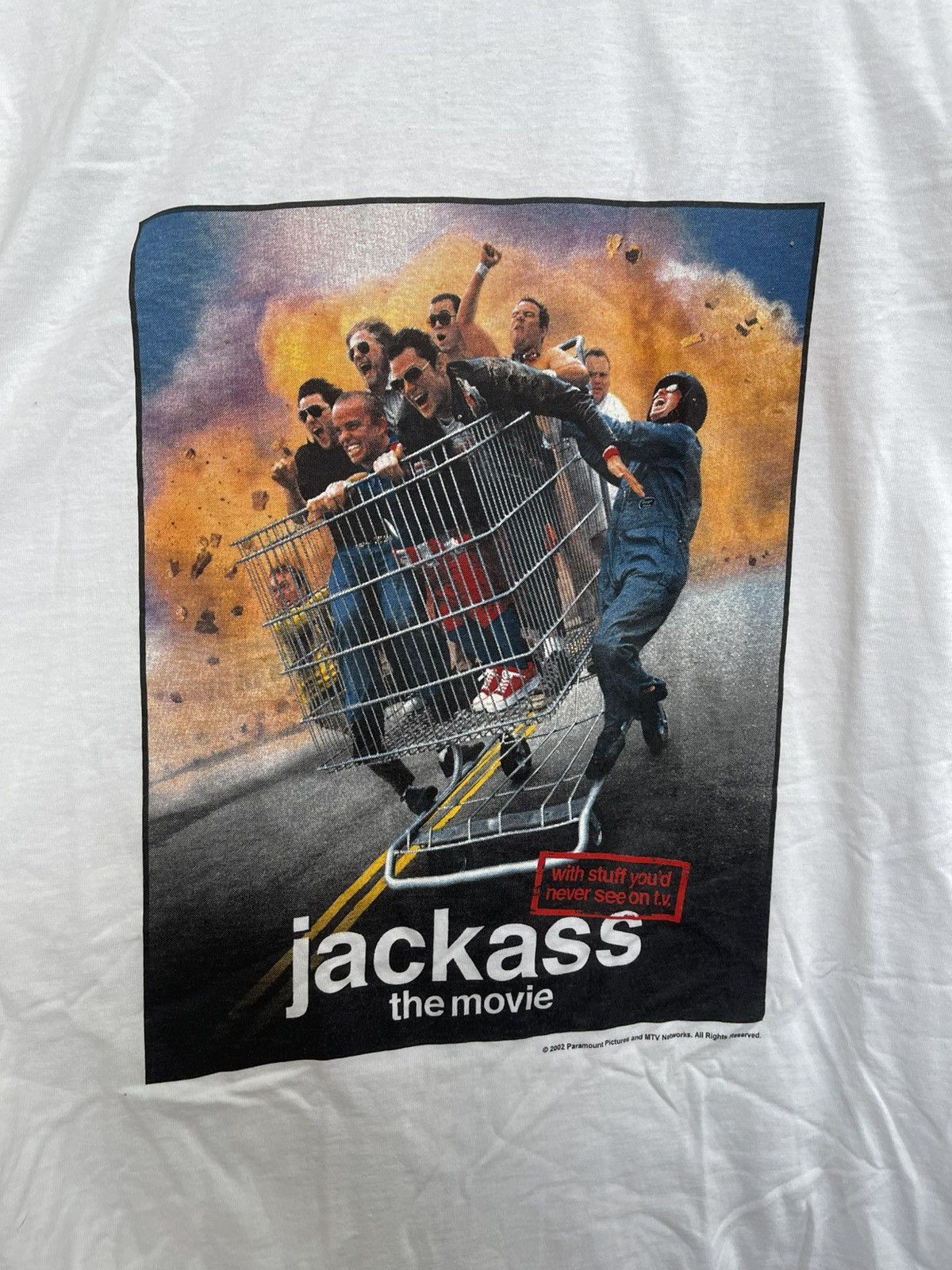 Vintage 2002 Jackass The Movie MTV Vintage T-Shirt Tee Size US S / EU 44-46 / 1 - 6 Thumbnail