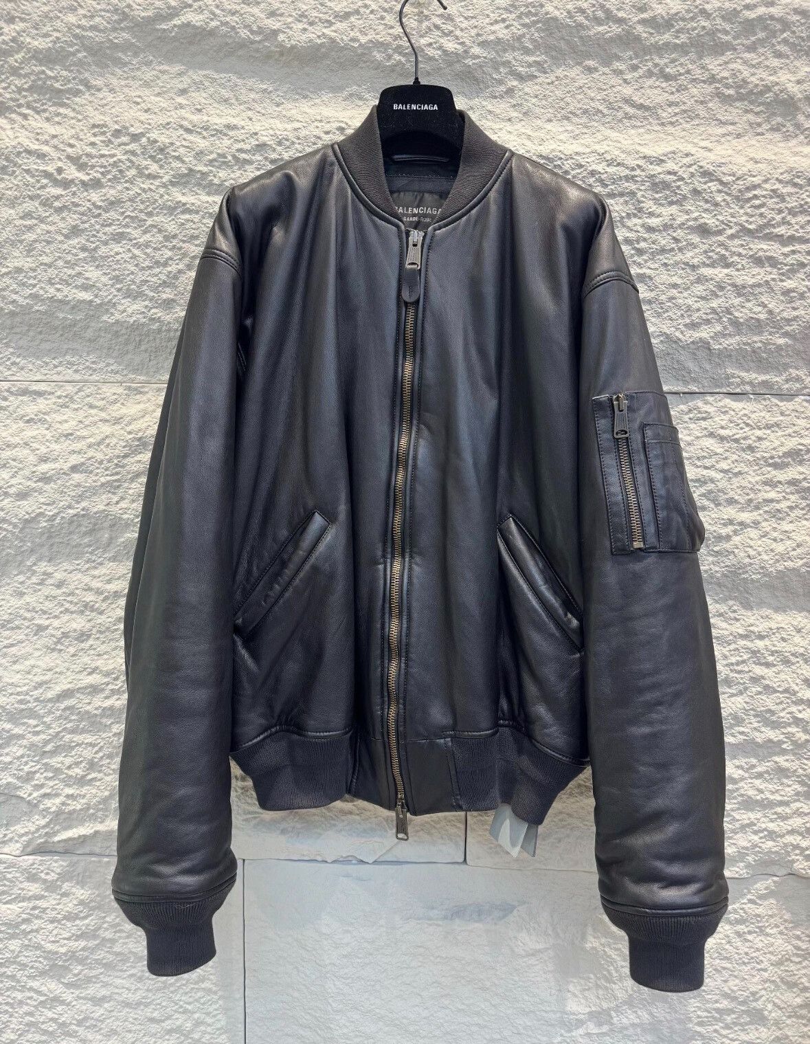 Balenciaga balenciaga black leather er jacket Size US M / EU 48-50 / 2 - 1 Thumbnail