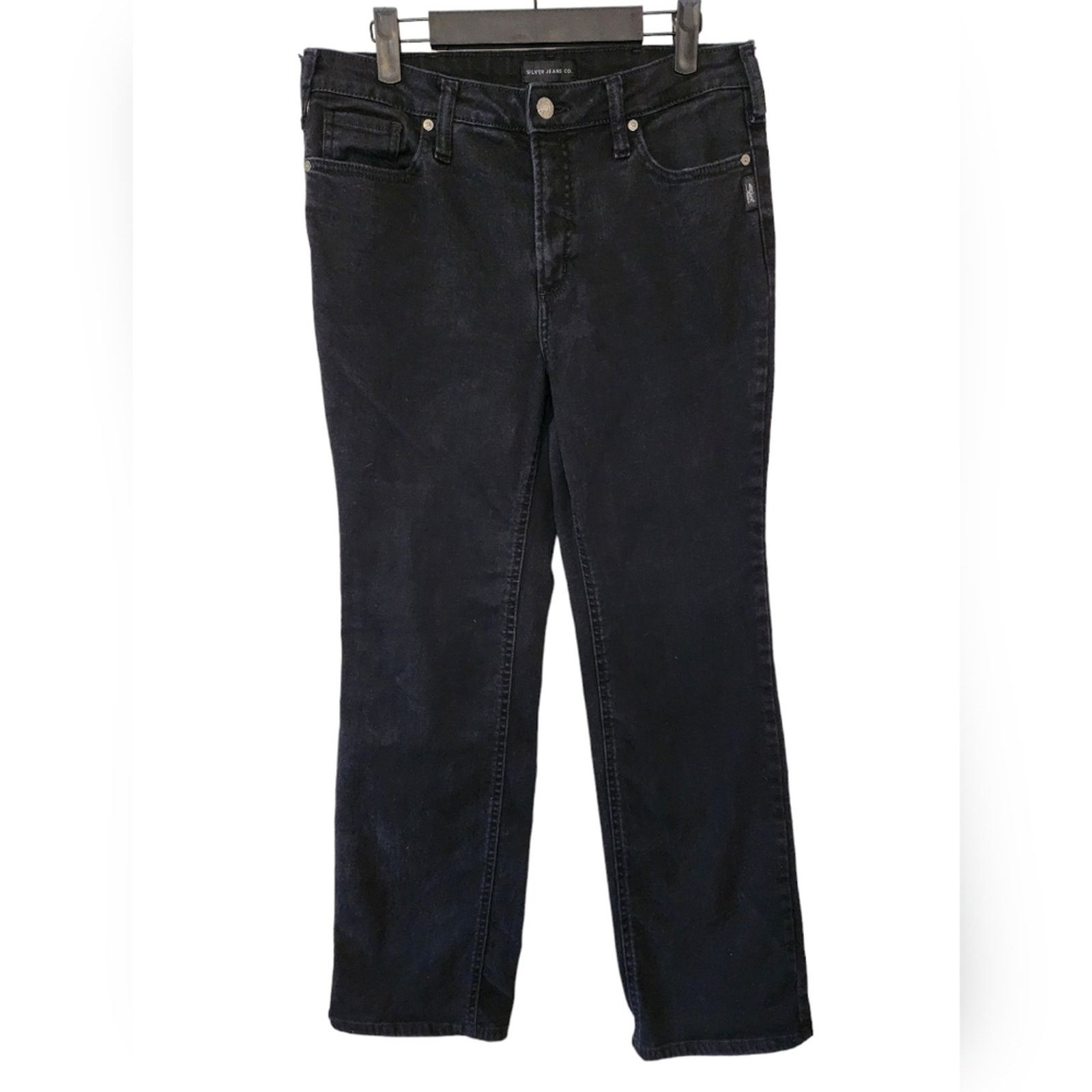 Silver Jeans Co. Silver Jeans Infinite Fit Black Stretch bootcut jeans 12/14 Size 36" / US 14 / IT 50 - 6 Thumbnail