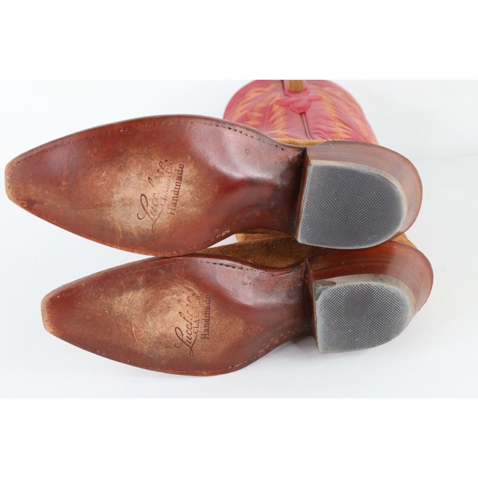Lucchese Lucchese Classics Handmade Tribal Suede Leather Cowboy Boots Size US 5.5 / IT 35.5 - 12 Thumbnail