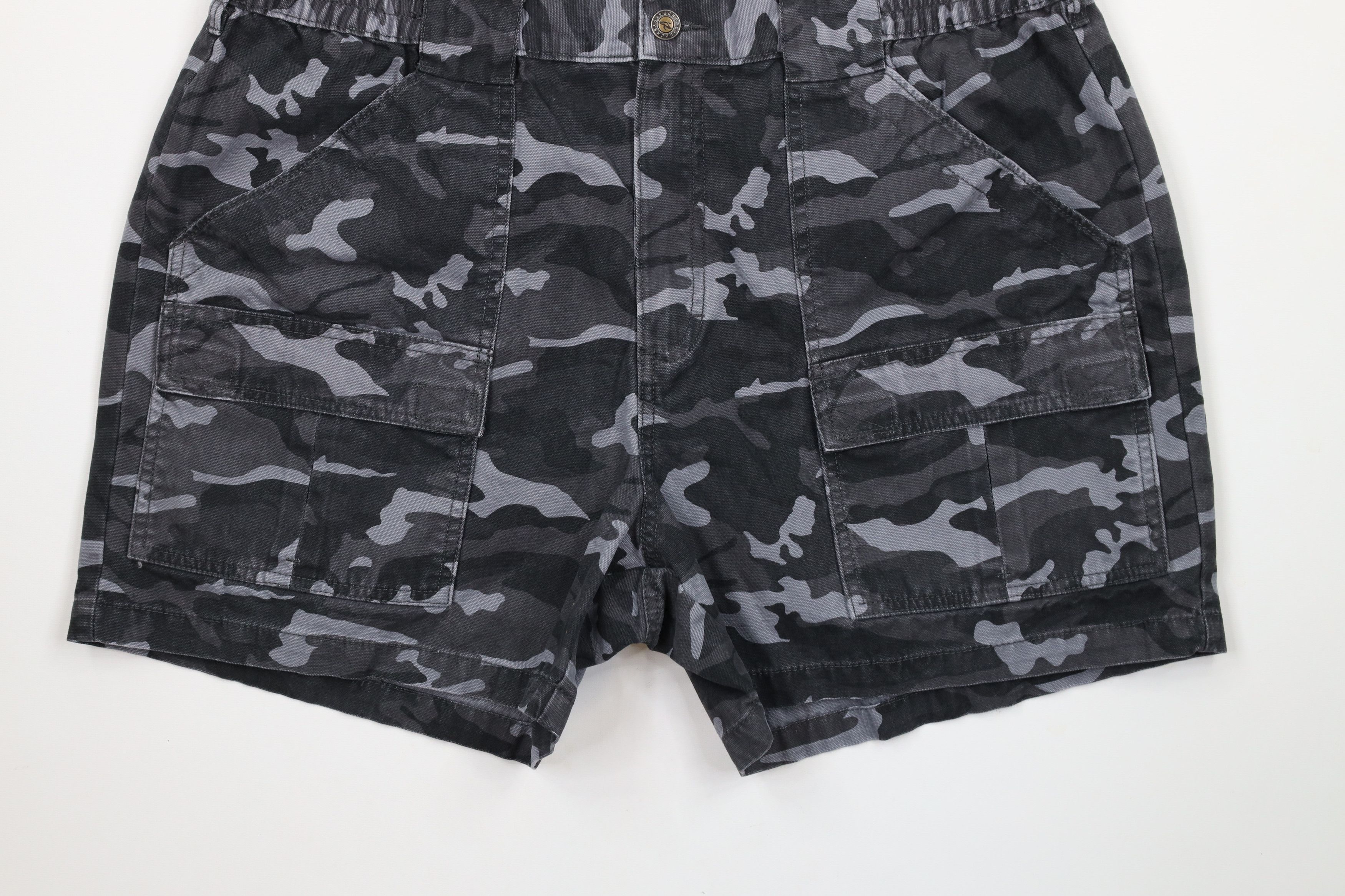 Vintage Vintage 90s Streetwear Knee Camouflage Cargo Shorts Cotton Size US 40 / EU 56 - 4 Thumbnail
