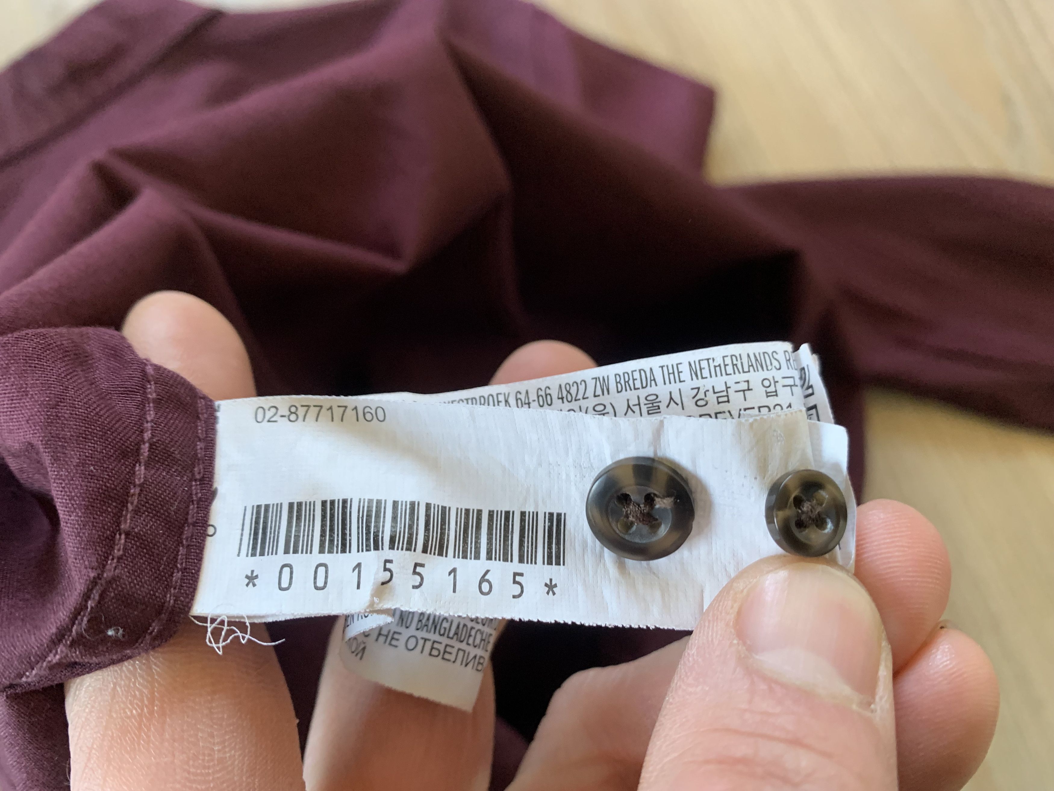 Other 21 Men Burgundy Long Sleeve Shirt Size US S / EU 44-46 / 1 - 7 Thumbnail