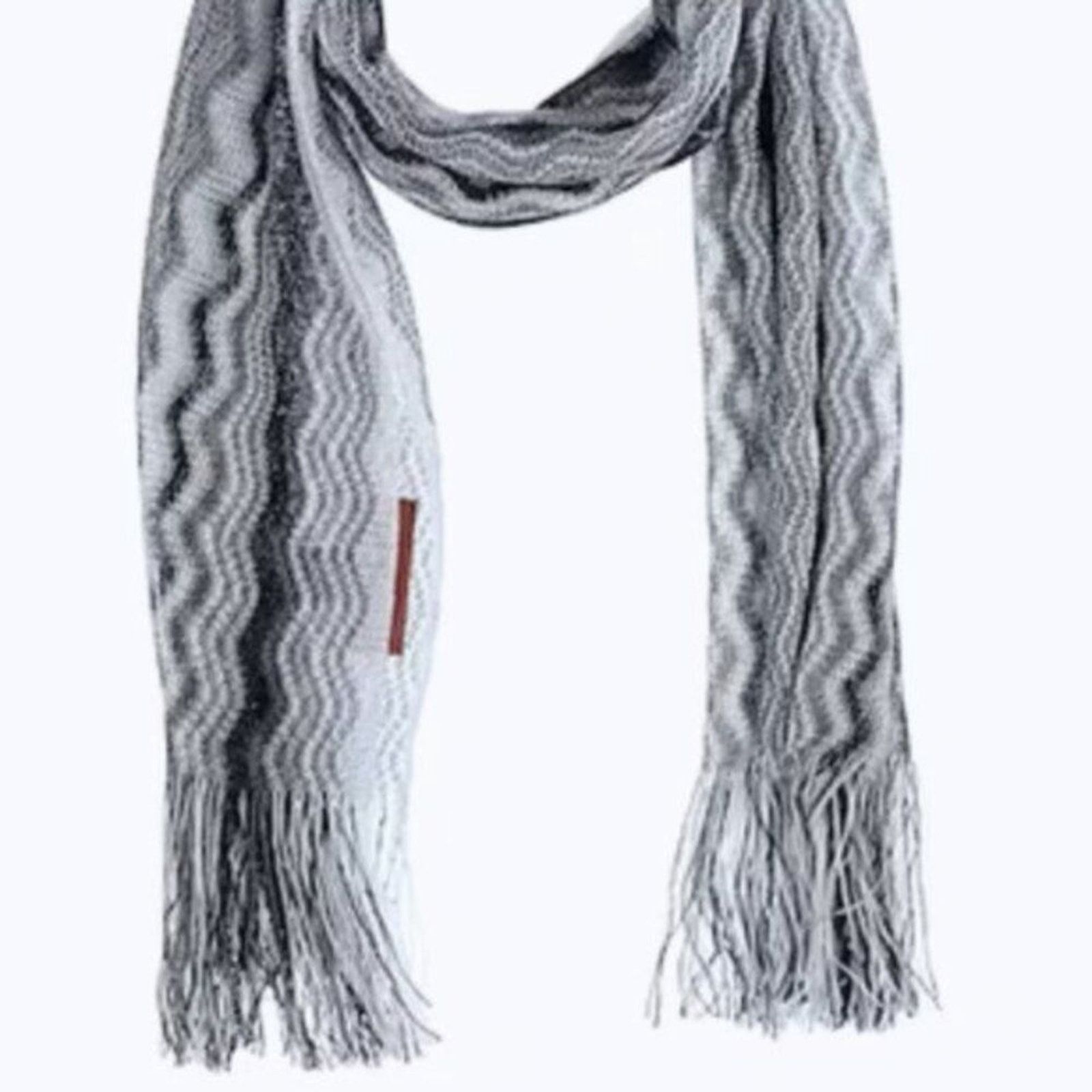 Missoni Missoni grey zigzag scarf Size ONE SIZE - 4 Thumbnail