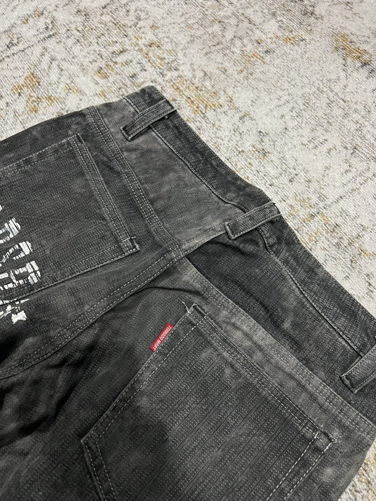 Le Grande Bleu (L.G.B.) Tornado Mart “Marshal Dead Wood” Lace Up Flared Jeans Size US 29 - 6 Thumbnail