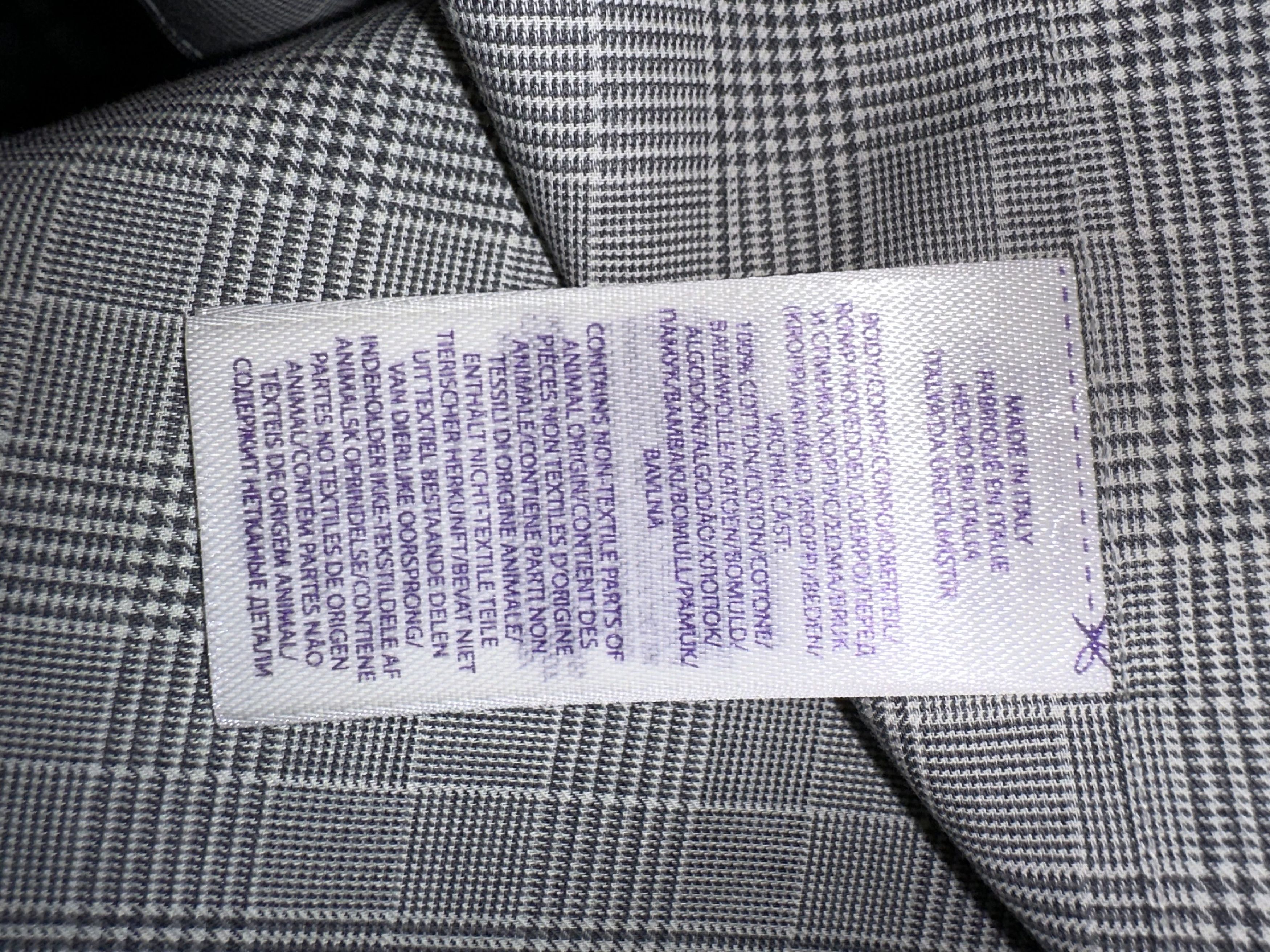 Ralph Lauren Purple Label Gray Cotton Glen Check Long Sleeve Sport Shirt $595 2x Size US XXL / EU 58 / 5 - 10 Thumbnail