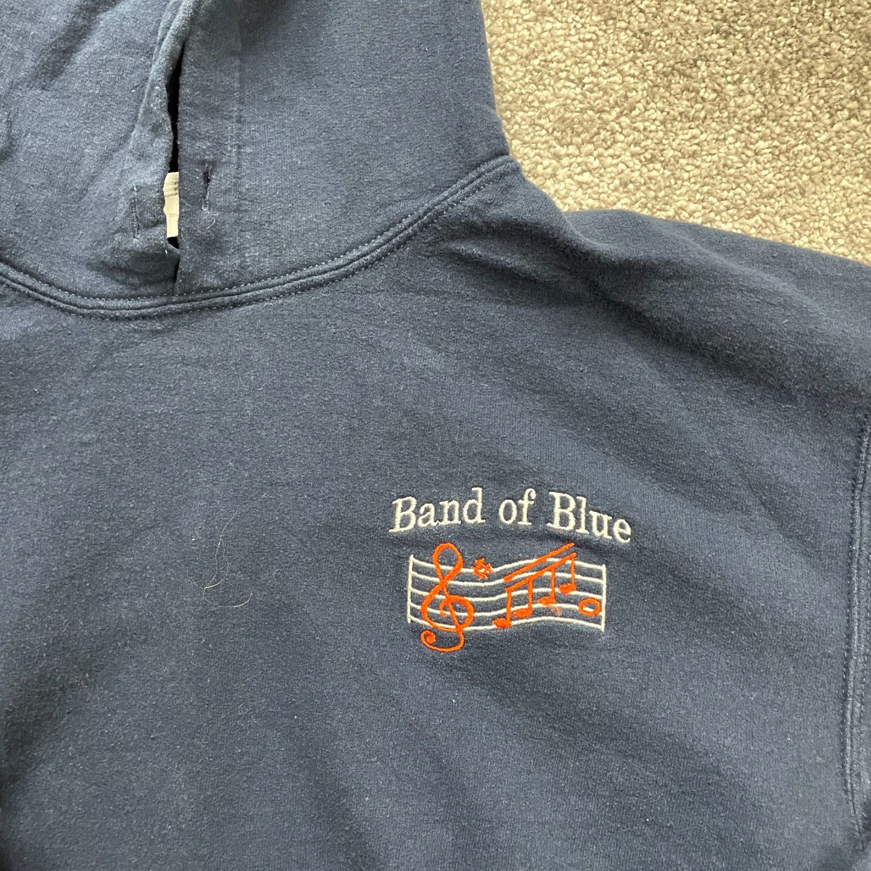 Gildan Gildan Heavy Blend Hoodie Pullover Sweatshirt Unisex Small Blue Graphic Fleece Size US S / EU 44-46 / 1 - 3 Thumbnail