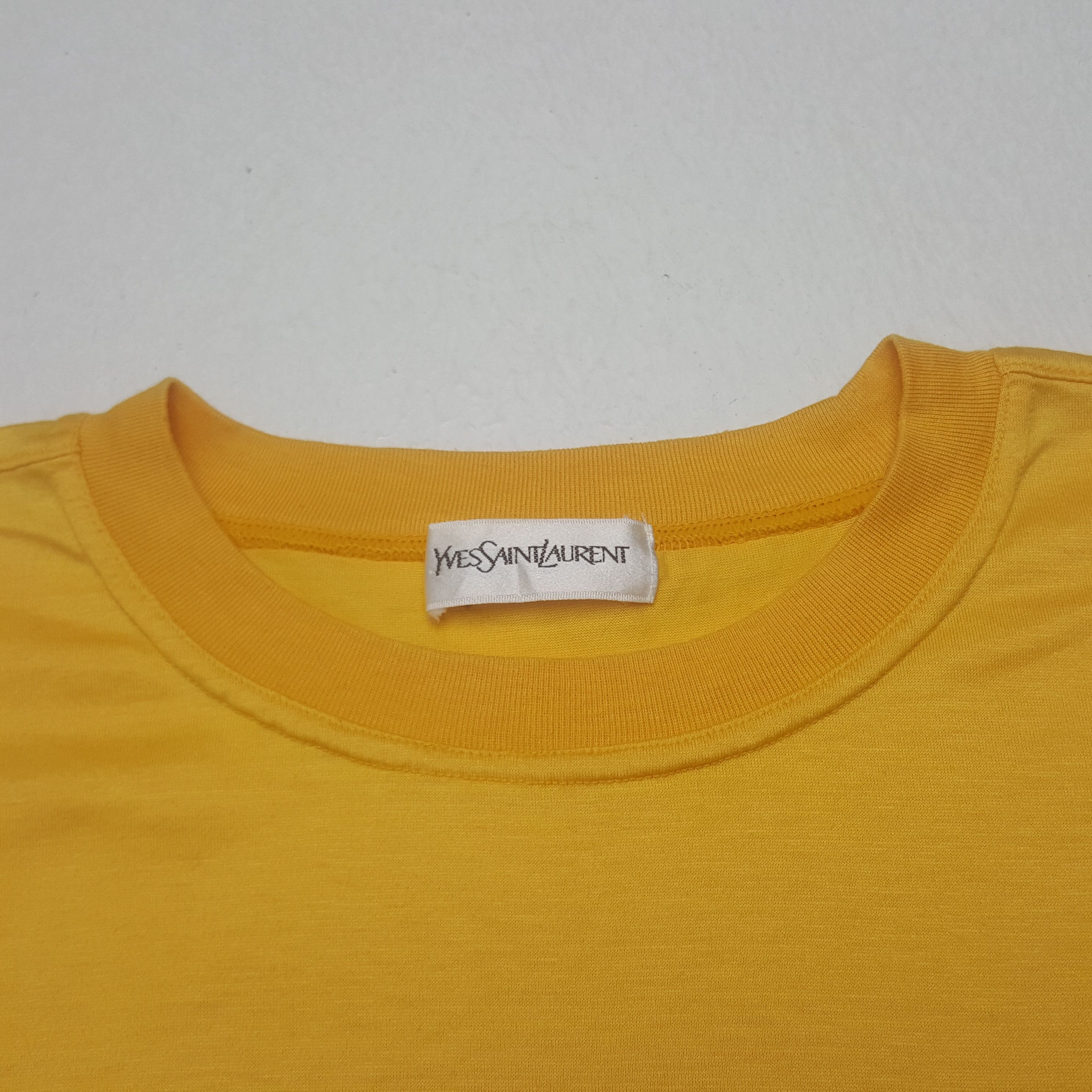Vintage × Yves Saint Laurent Vintage Yves Saint Laurent Embroidery Logo Pocket Tshirt Size US L / EU 52-54 / 3 - 4 Thumbnail