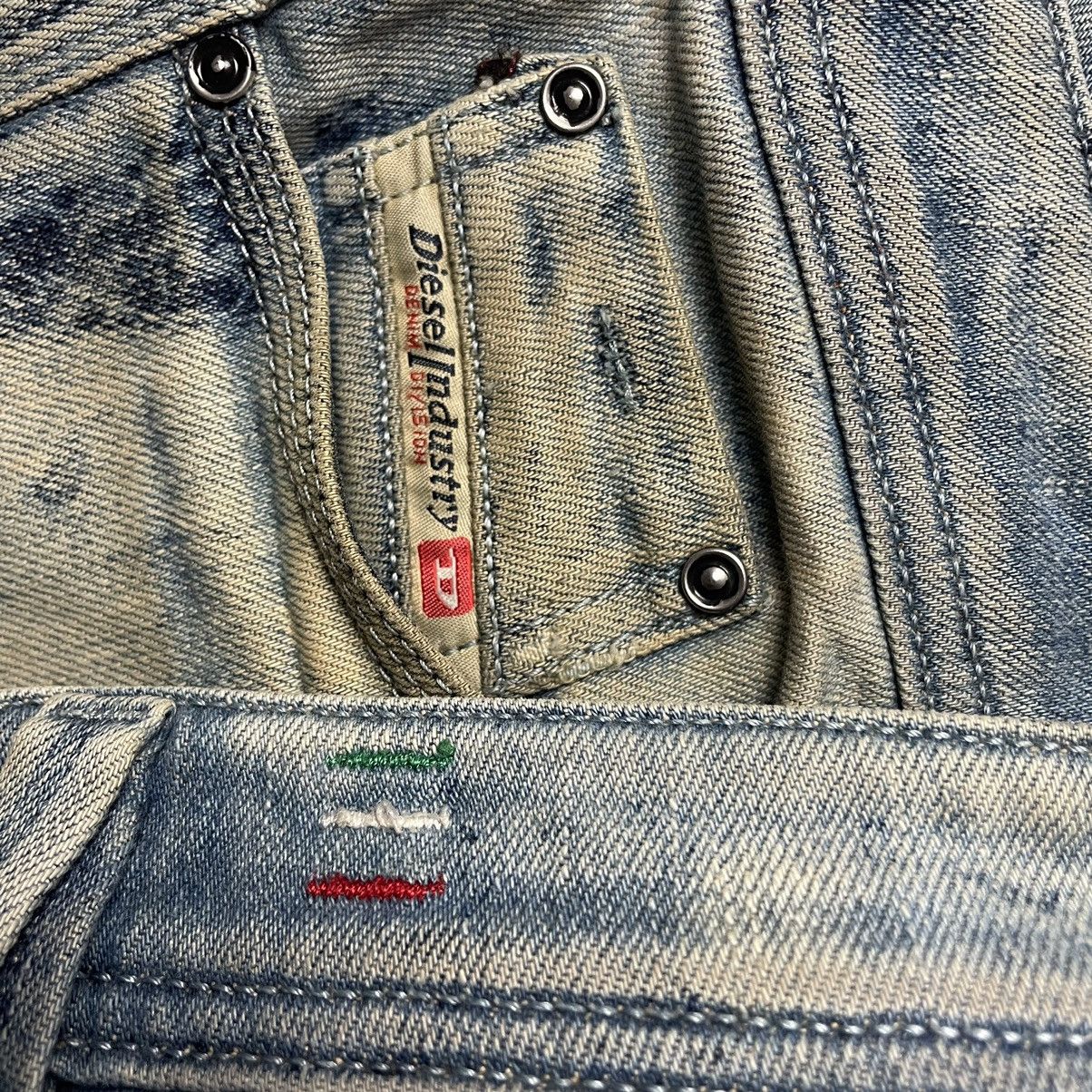 Diesel DIESEL COW LEATHER ACID WASH DISTRESSED DENIM PANTS Size US 30 / EU 46 - 15 Thumbnail
