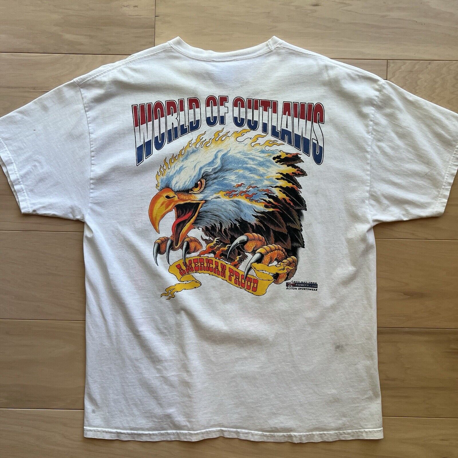 Vintage Vintage Outlaws Racing Shirt XL White 90s Pennzoil Eagle Size US XL / EU 56 / 4 - 6 Thumbnail