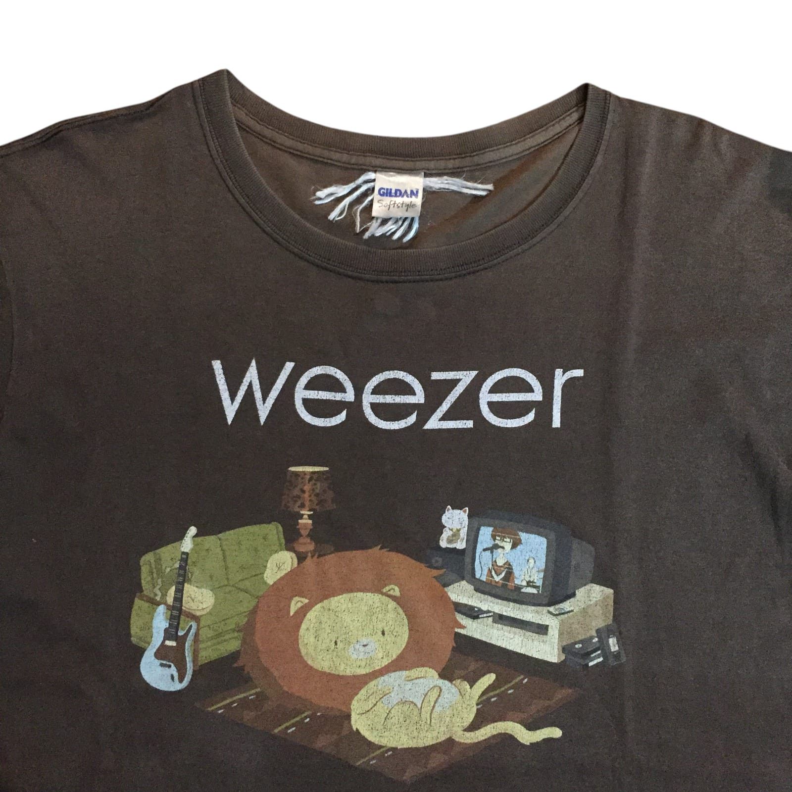 Band Tees Vintage 2010s Faded Weezer Rock Band Tees Size US XL / EU 56 / 4 - 1 Thumbnail