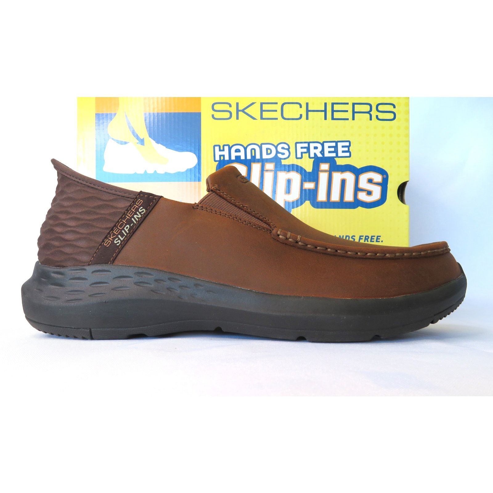 SKECHERS New SKECHERS Brown Leather Slip-ins Relaxed Fit Oswin Loafer Size US 11 / EU 44 - 3 Thumbnail