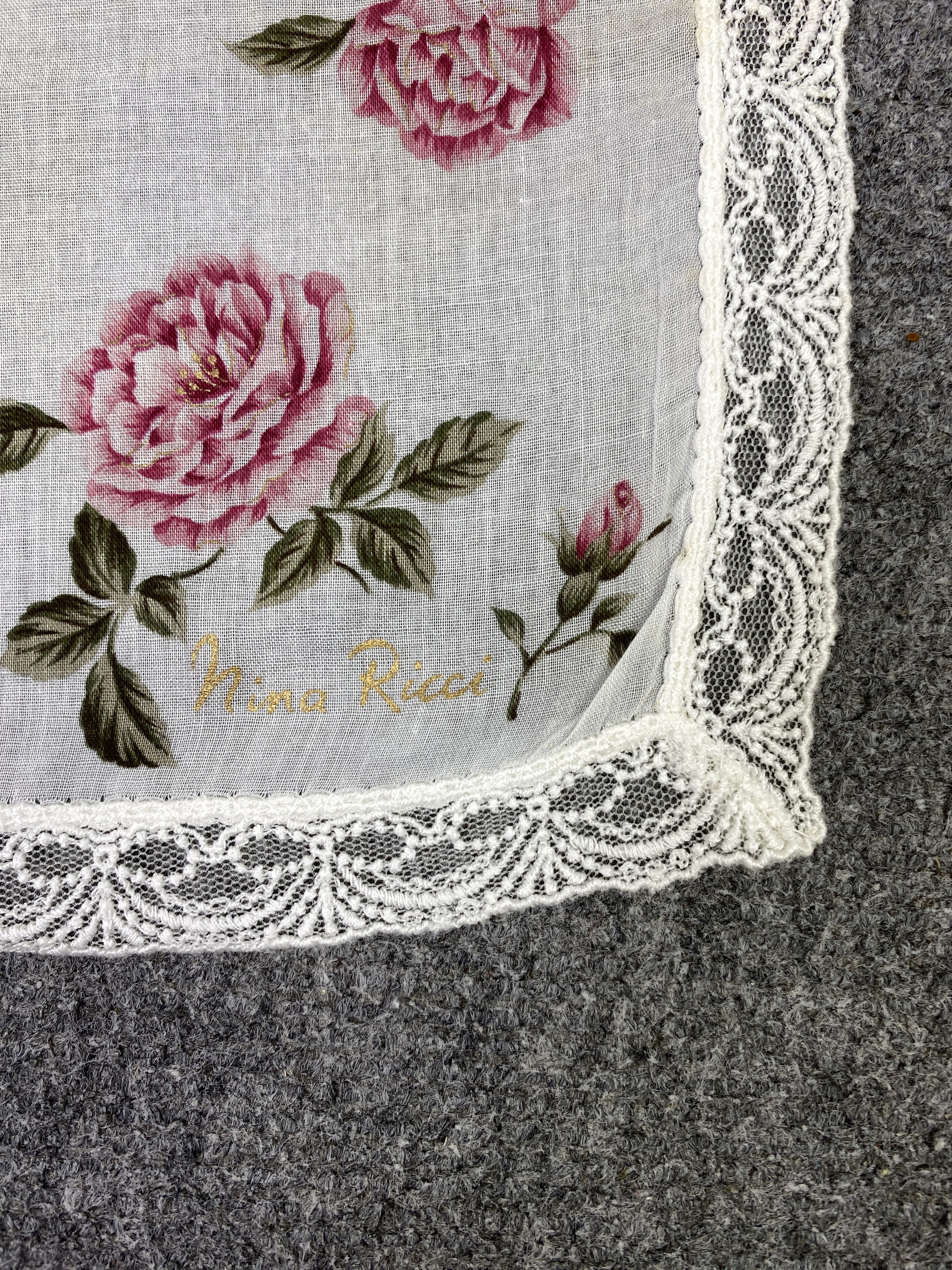 Other Vintage Nina Ricci Handkerchief / Neckerchief KT0232 Size ONE SIZE - 5 Thumbnail