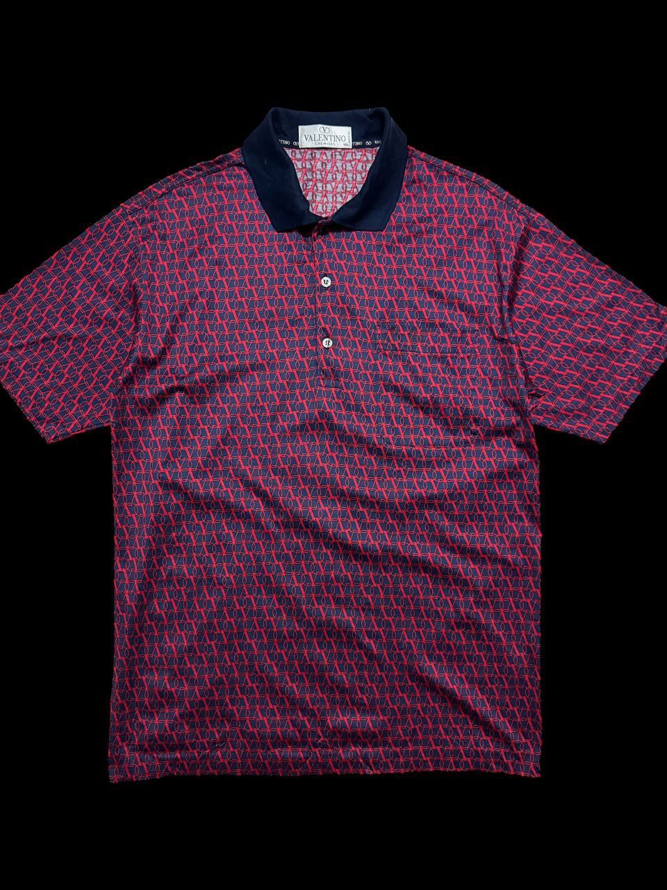 Valentino 💥Rare💥Vintage 1990s Valentino Chemises Oblique Monogram Polo Size US M / EU 48-50 / 2 - 1 Thumbnail