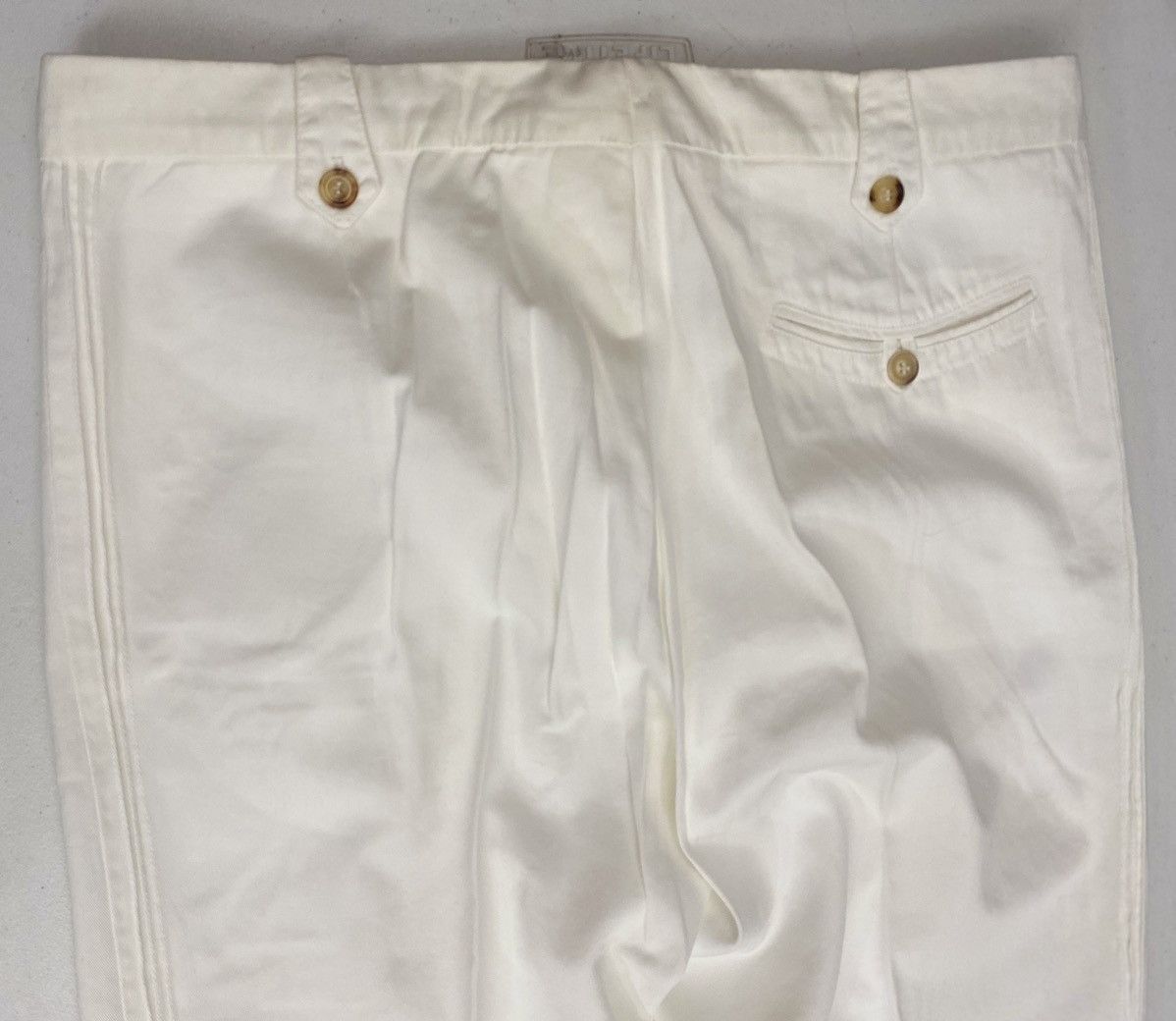 Maison Margiela Maison Margiela 🇮🇹 White Triple Pleated Seam Trouser 52 NEW Size US 36 / EU 52 - 13 Thumbnail