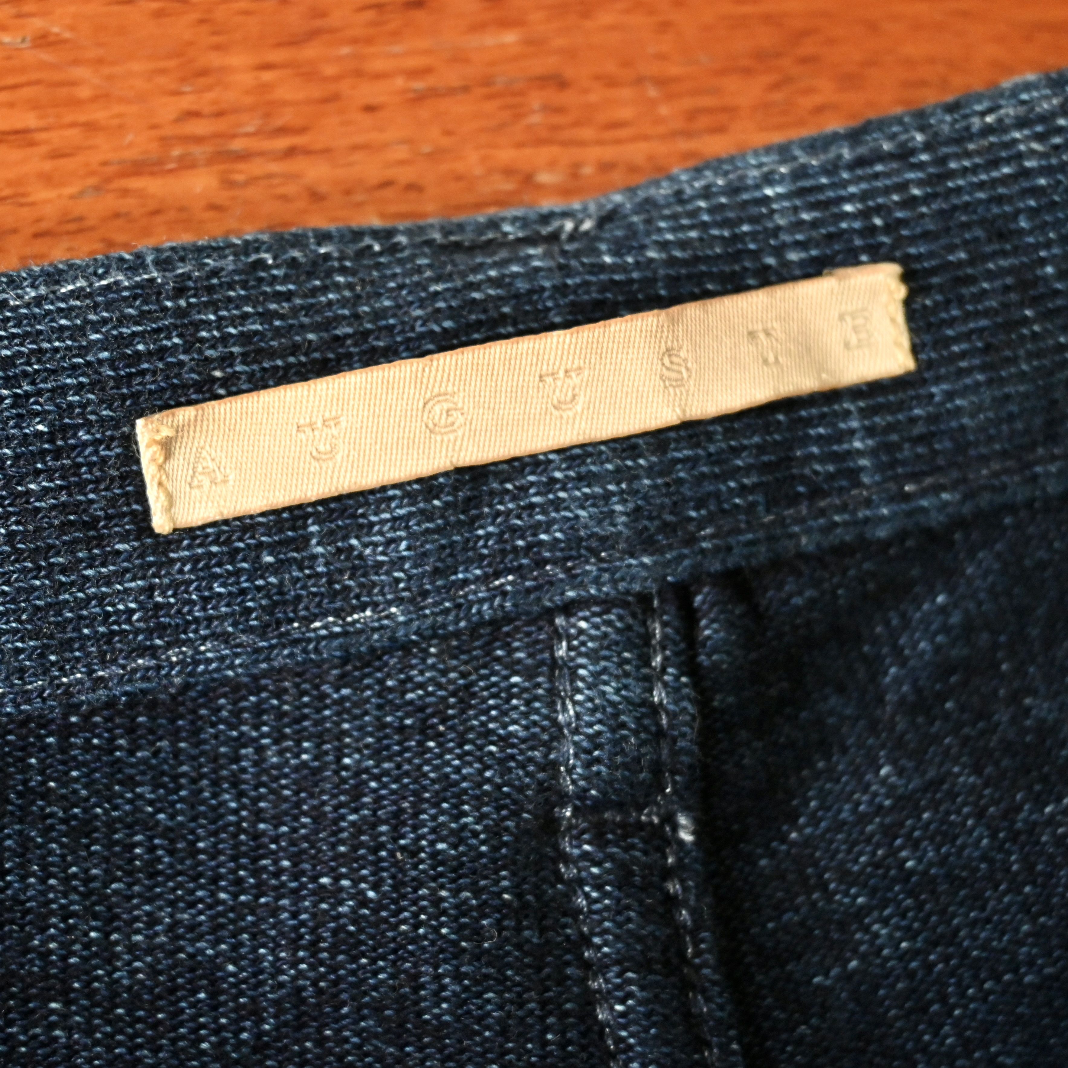 Japanese Brand AUGUSTE PRESENTATION "denim tenjiku" indigo straight jeans Size US 33 - 12 Thumbnail