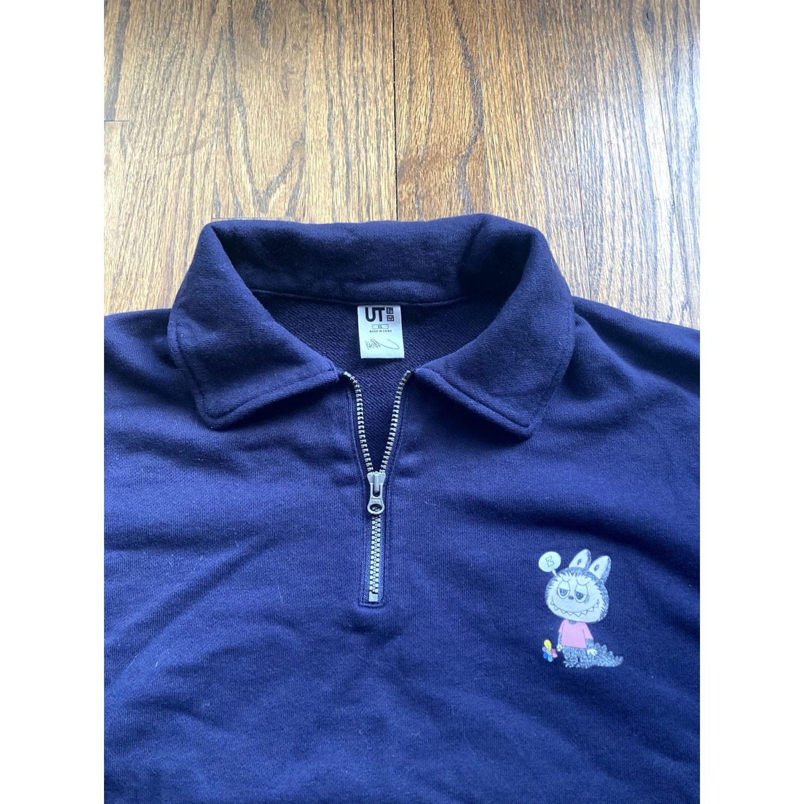 Uniqlo Uniqlo Sweatshirt x Pop Mart Labubu 1/4 Zip We Are the Monsters Size L Blue Womens Size L / US 10 / IT 46 - 5 Thumbnail