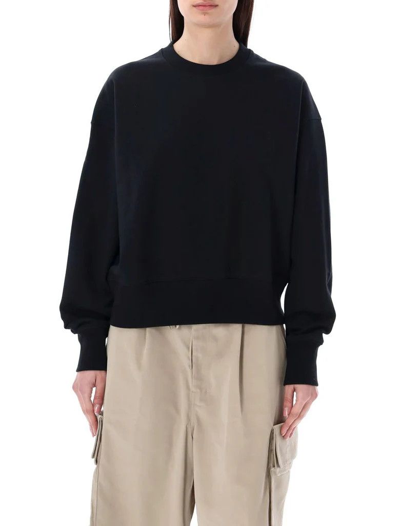 Y-3 o1s22i1n0924 Boxy Crewneck Sweater in Black Size XS / US 0-2 / IT 36-38 - 1 Thumbnail